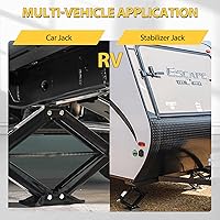 Vista 6 de RV Scissor Jack Stabilizer 6500lb Heavy Duty 24" RV Trailer Stabilizer Leveling Scissor Jack for Trailer Camper with Crank Handle - 1Pack