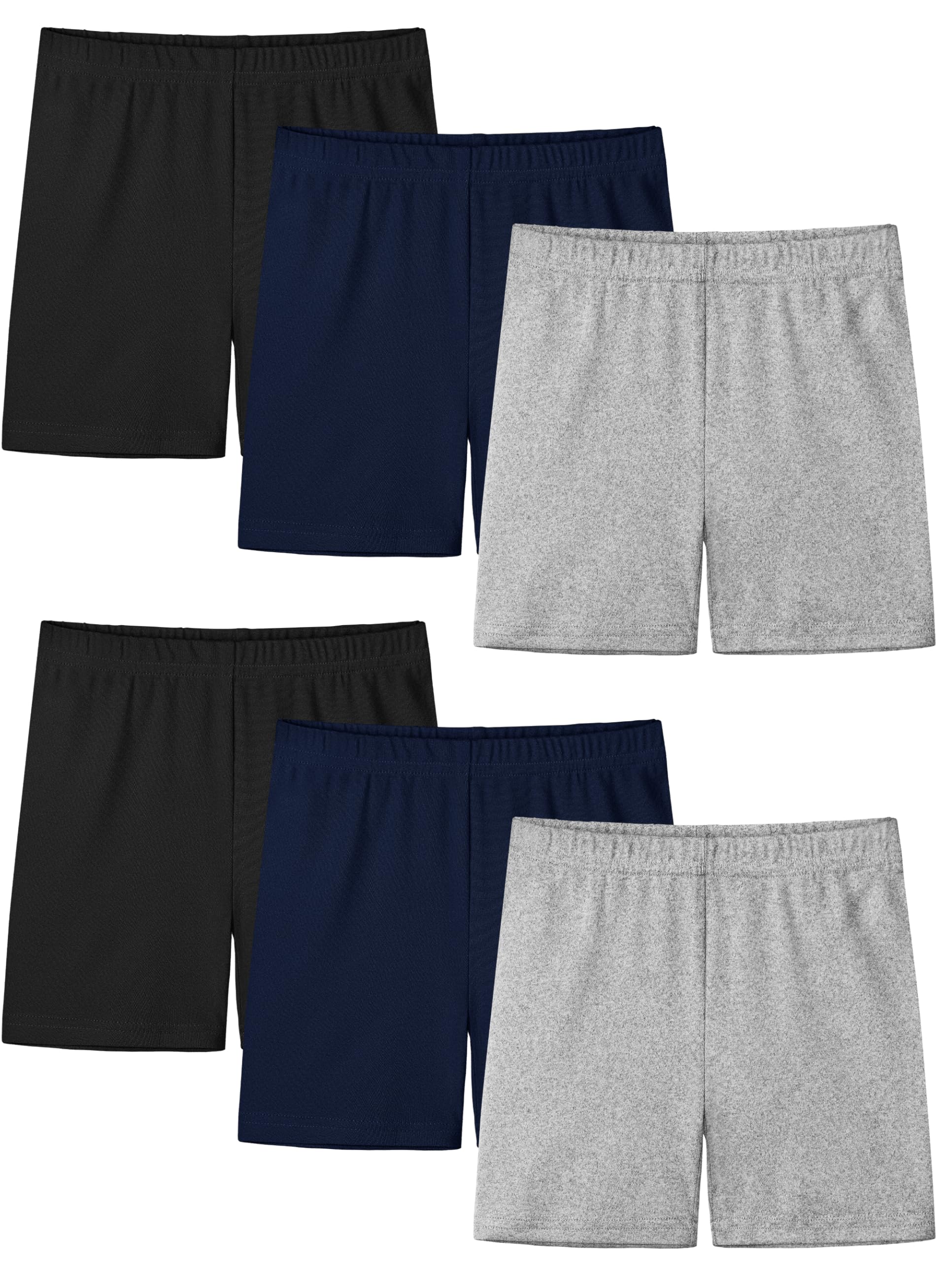 Resinta 6 Pack Girls Bike Shorts Under Dress Dance Cartwheel Shorts for Toddler Kids Summer Clothes Multicolor