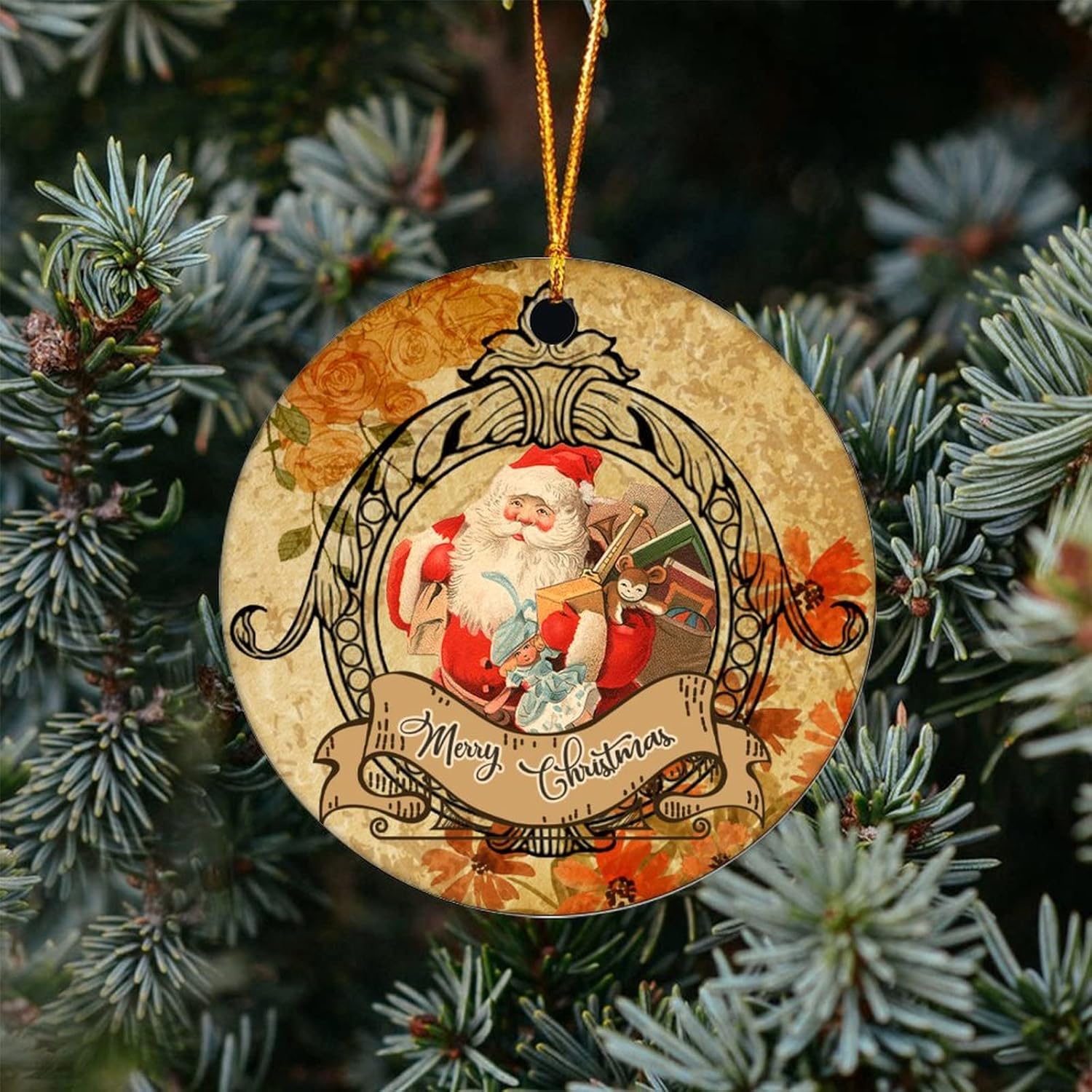 Christmas Ornaments Ceramic Hanging on Christmas Tree