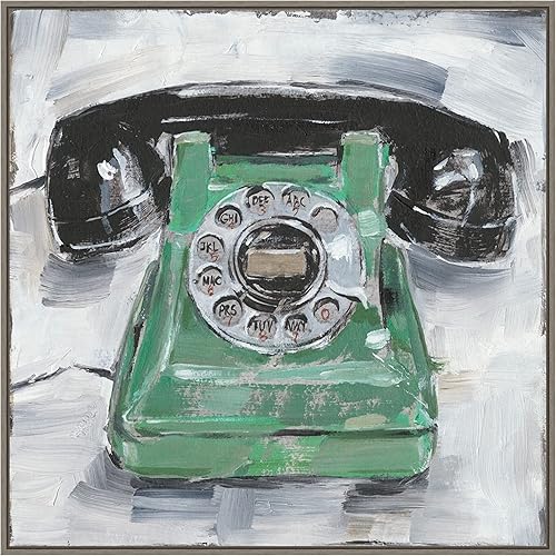 Miniatura 9 de Amanti Art Framed Canvas Wall Art 16x16 Retro Phone III by Ethan Harper, Framed Wall Art Canvas, Still Life Artwork, Traditional Decor, Small Poster