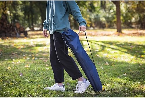 Miniatura 7 de Sillas de campamento al aire libre plegable portátil con portavasos silla de campamento para playa, césped, deportes al aire libre (azul)