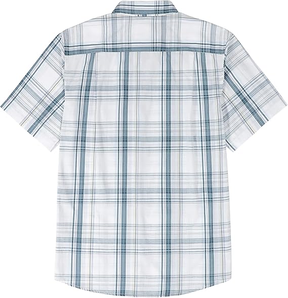 Dubinik Mens Short Sleeve Button Down Shirts Soft Breathable Summer Vintage Regular Fit Lightweight Men's Casual Shirt