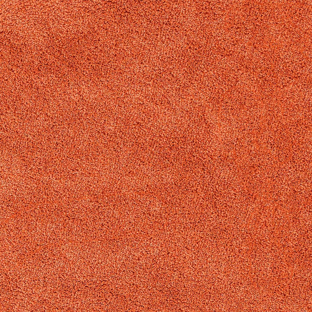 2 TLG. Badematten-Set Orange, rutschfeste Badvorleger mit Toilettenausschnitt 50x50cm und Badteppich 60x90cm aus weichem Polypropylen