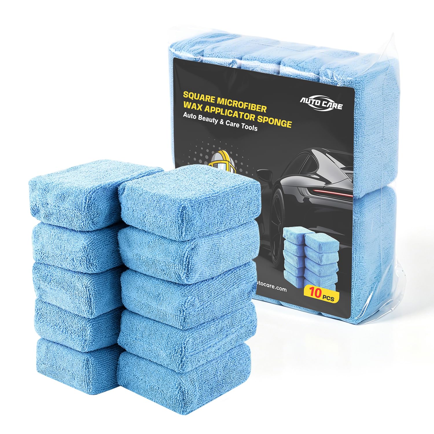 Autocare 10 Pack Rectangular Foam Pads