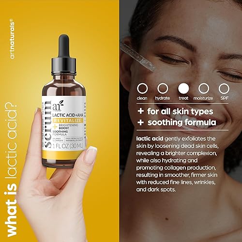 Miniatura 2 de Ácido láctico 7  AHA 5 suero para la cara 1 onza  Una fórmula exfoliante superficial de ácido láctico suave con fórmula renovadora  Cicatrices acné