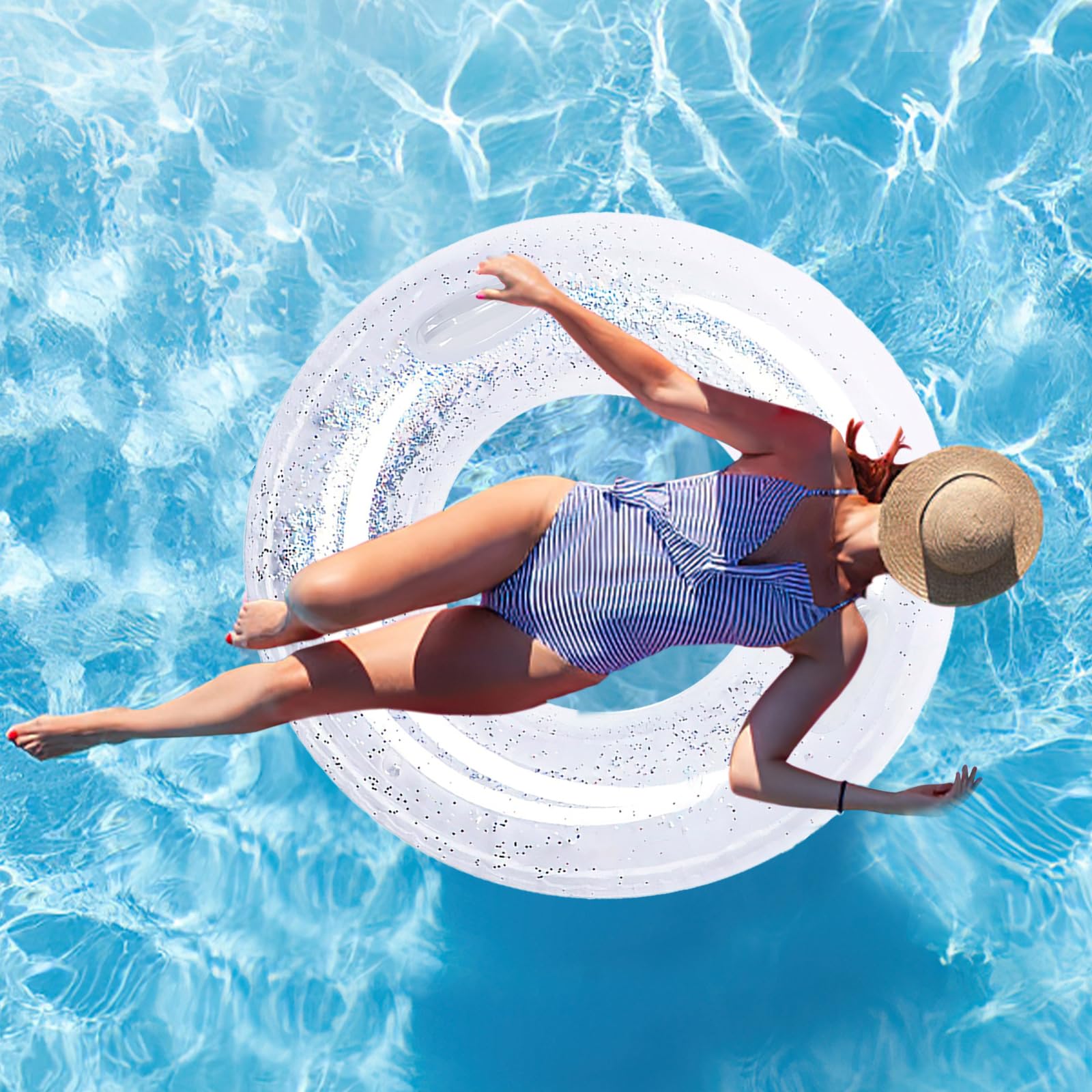 Flotador Hinchable Hillylolly Anillo de Natación, Flotador Redondo Piscina, Flotadores Piscina para Adultos, Flotadores para Piscina, Piscina Verano y Juguetes Playa