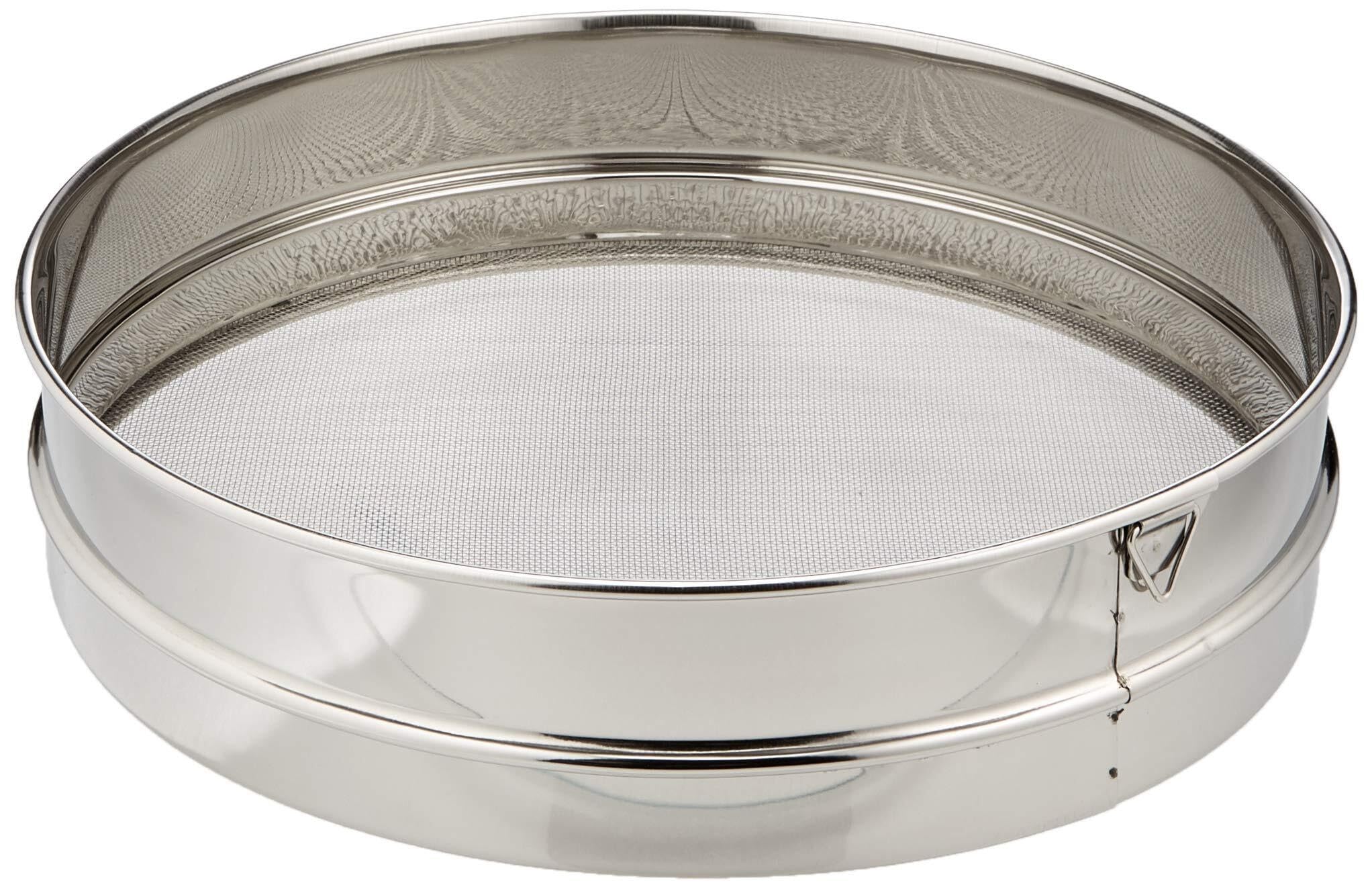 Tamis à Maille Fine (Ø 0,8 mm) - Diamètre 30 cm, Acier Inoxydable, Argent