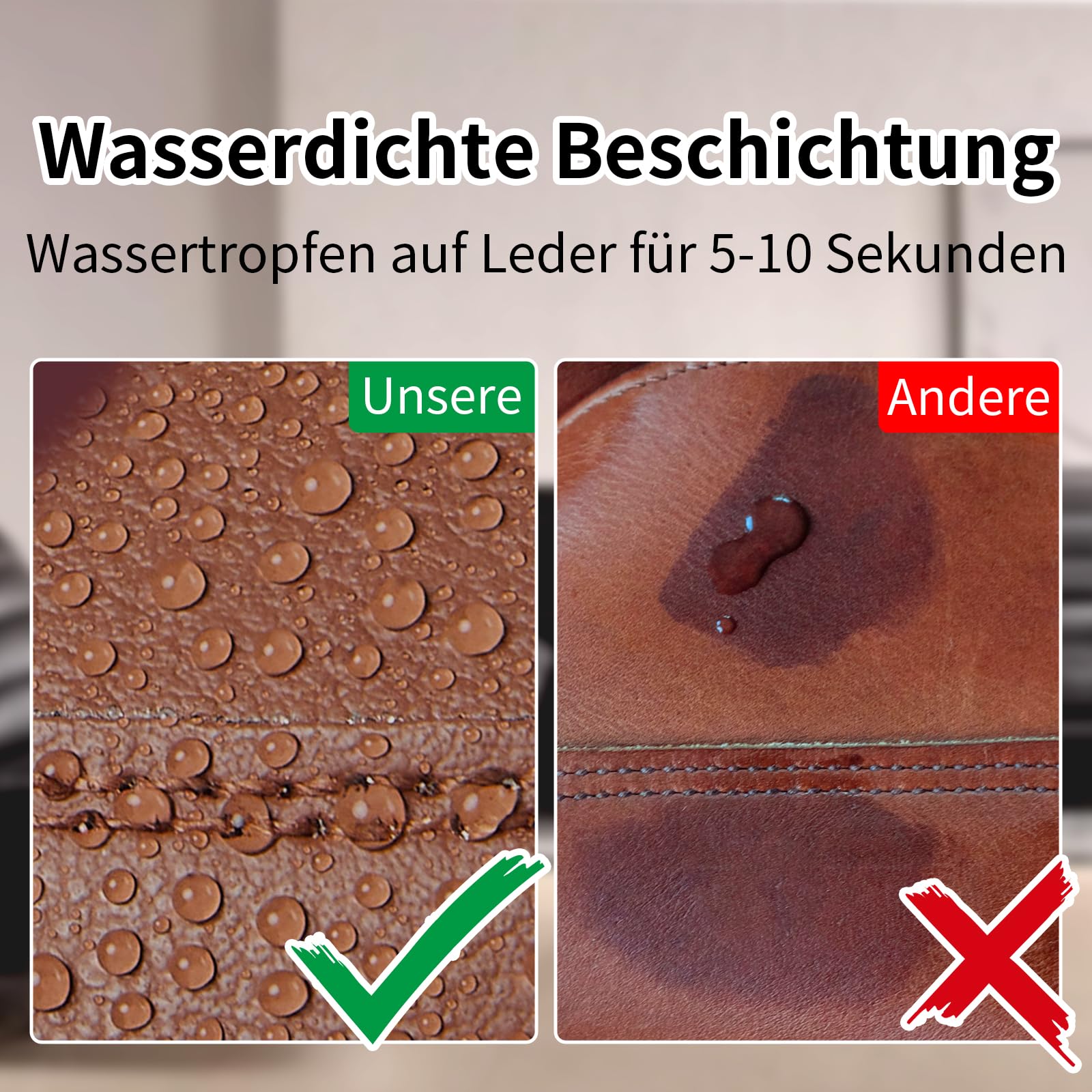 240g Lederpflege Auto mit Lederfett(100ml),Leder Reparatur Set Hellbraun,Flüssigleder,Lederfarbe,Kunstleder Reparaturset zum Reparieren von Sofas,Vinylmöbeln,Autositz bei Verblassen und Kratzer