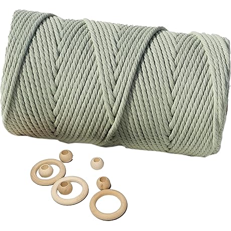 Sage Green Macrame Cord: Elevate Your Crafts with Natural Beauty