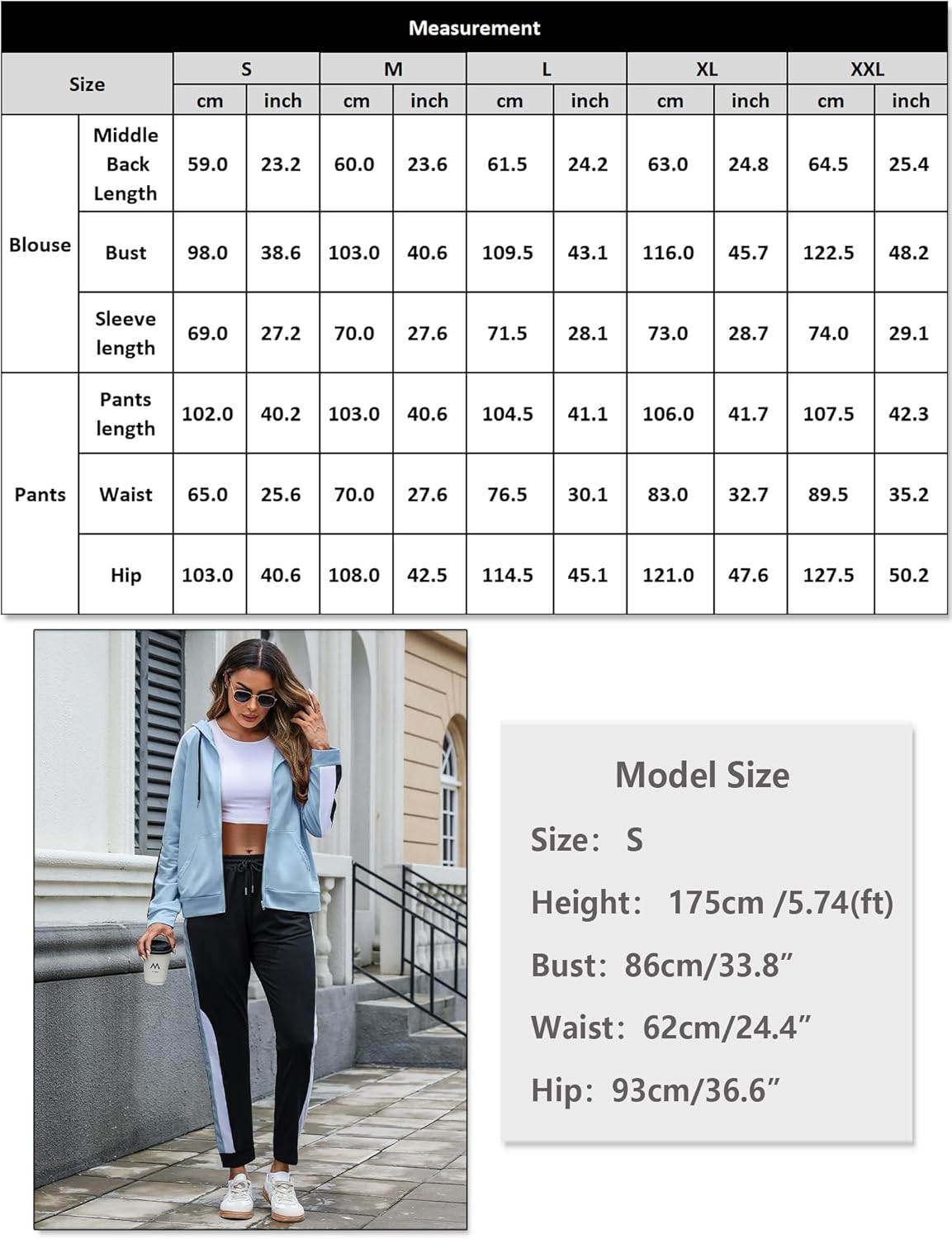 Marvmys Women's 2 Piece Tracksuit Set Full Zip-Up Hoddie Sweatsuits Color Block Jogging Suits with Pockets - Image 6