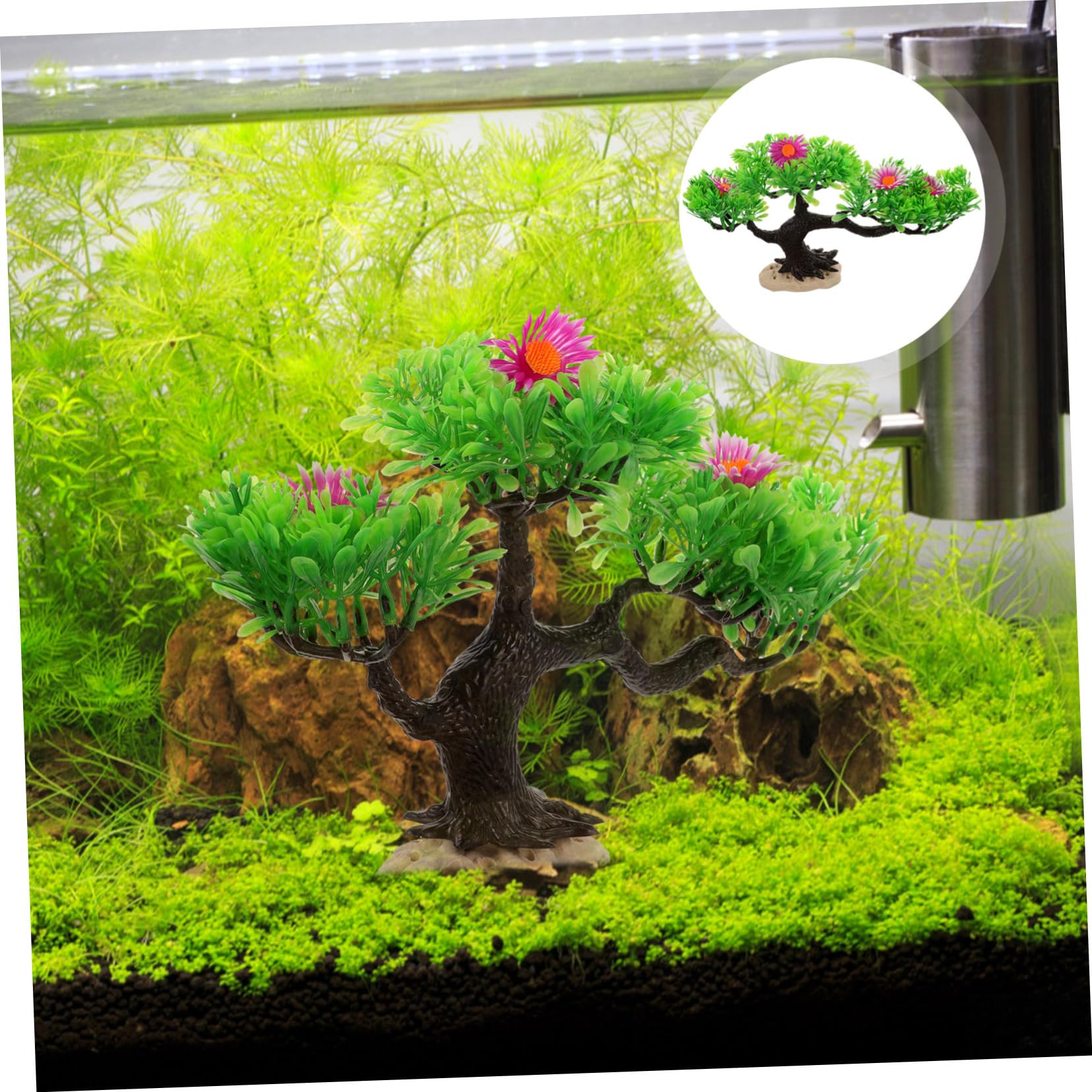 Toddmomy 5 Pièces Bonsaï Plante Aquatique Arbre Aquatique Arbre De Réservoir De Poissons Plastique Aquarium Artificiel