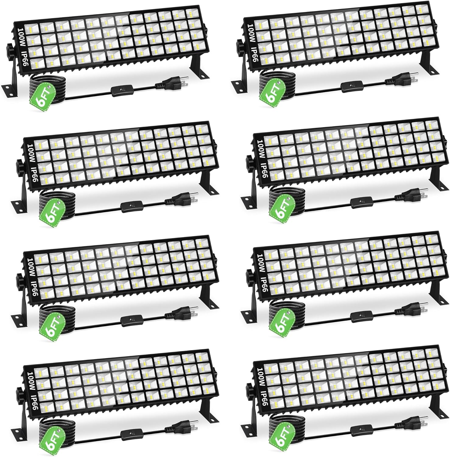 8 Pack LED Shop Lights for Garage