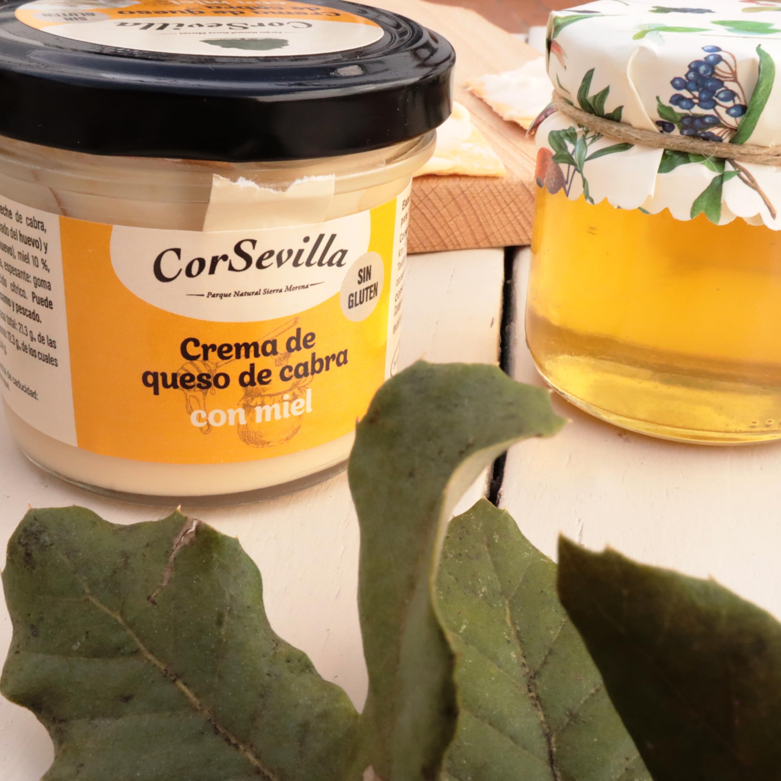 Corsevilla - Crema Queso Cabra Curado - Miel - Queso Untar - Gourmet - Miel - 1 unidadad - 100 g unidad aprox - 100 g aprox.