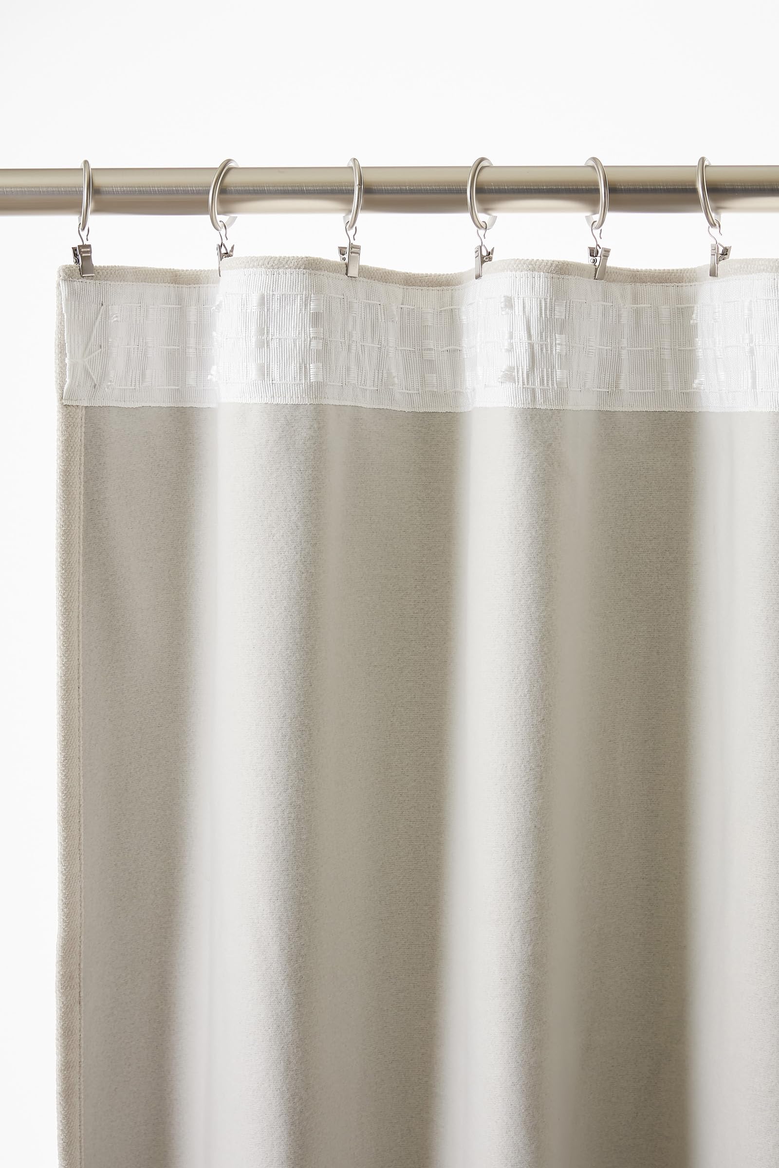 Lot de 2 Rideaux occultant phonique et Thermique doublé Polaire Galon fronceur Bjorn 100% Opaque Le Fil d'Ariane (Pampa)