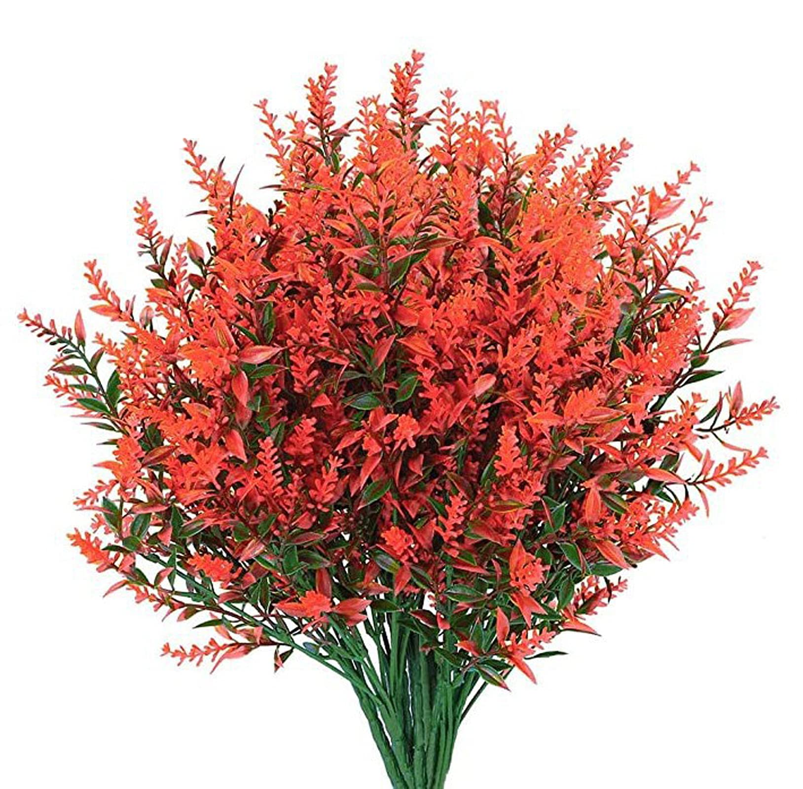 SBJKLYRN Simulated flowers, 8 Pcs Fake Flowers Artificial Bouquet UV Resistant Shrubs Plants...
