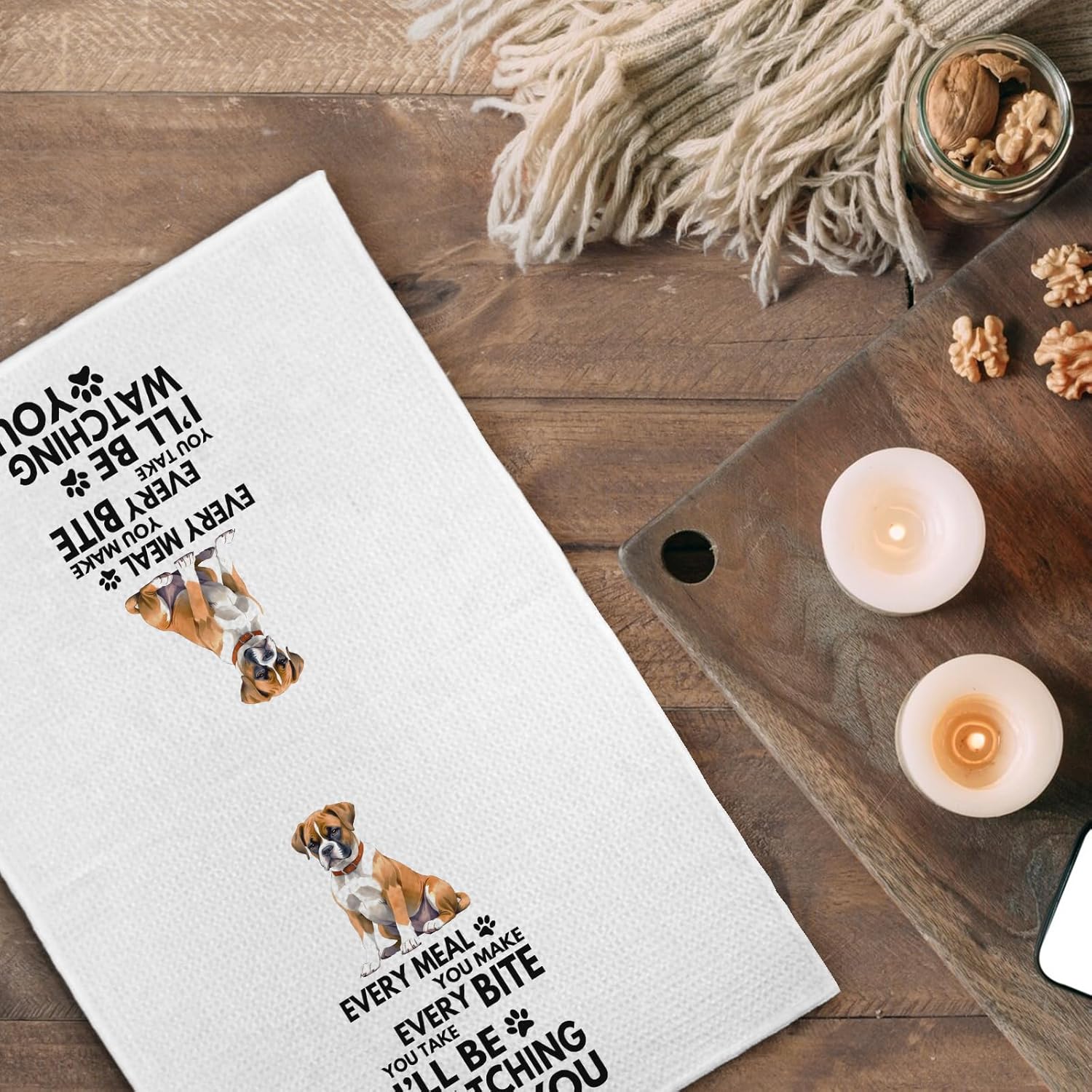 Boxer Dog Kitchen Towels Set of 4, Every Meal You Make Dogs Kitchen Towels Decorative Set, Boxer Dog Gifts for Women Hand Dish Tea Towels for Kitchen 16x24 Inch - Image 5