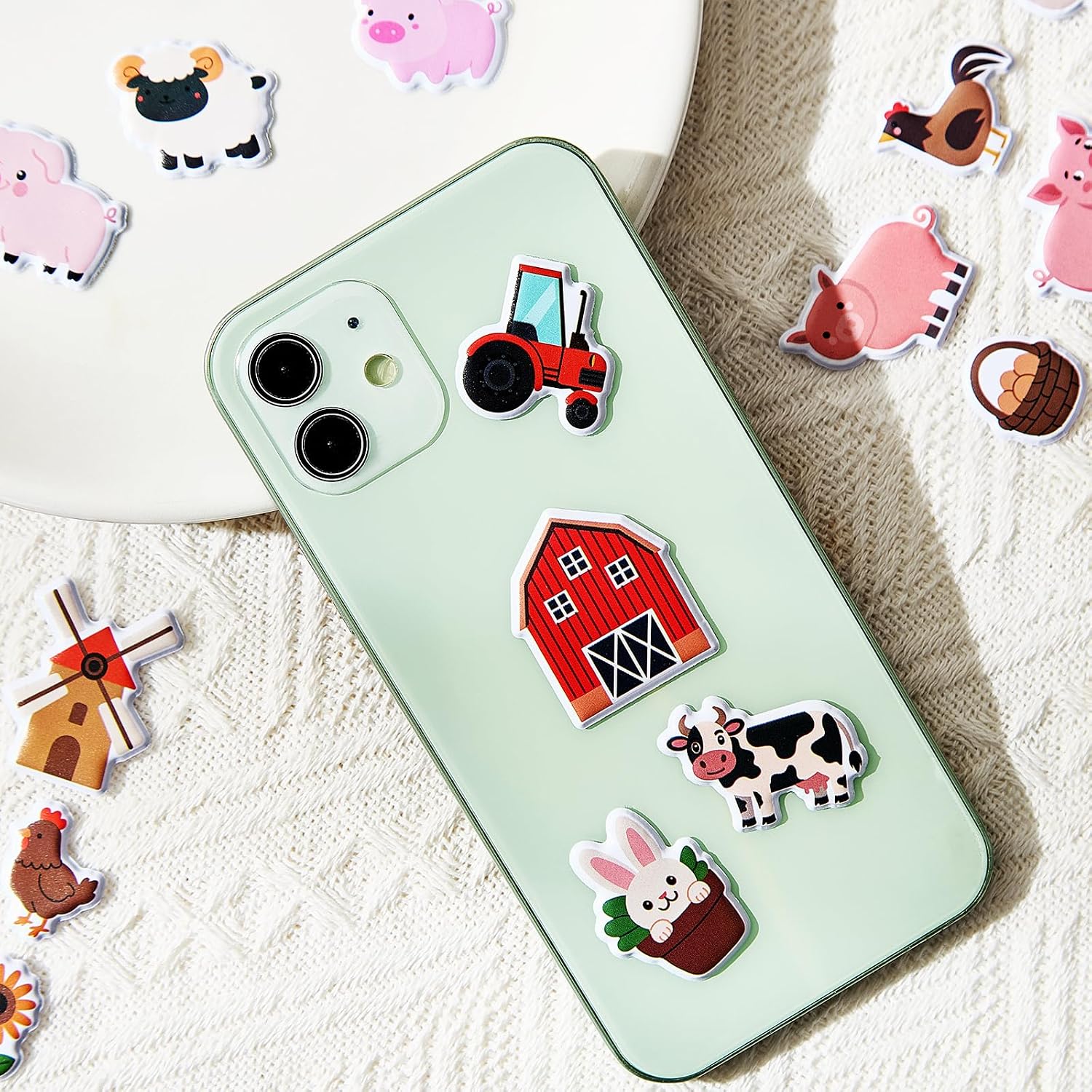 Farm 3D Stickers, 16 Sheets 200+ Puffy Stickers, Farm Animal Party Favors Gifts for Kids