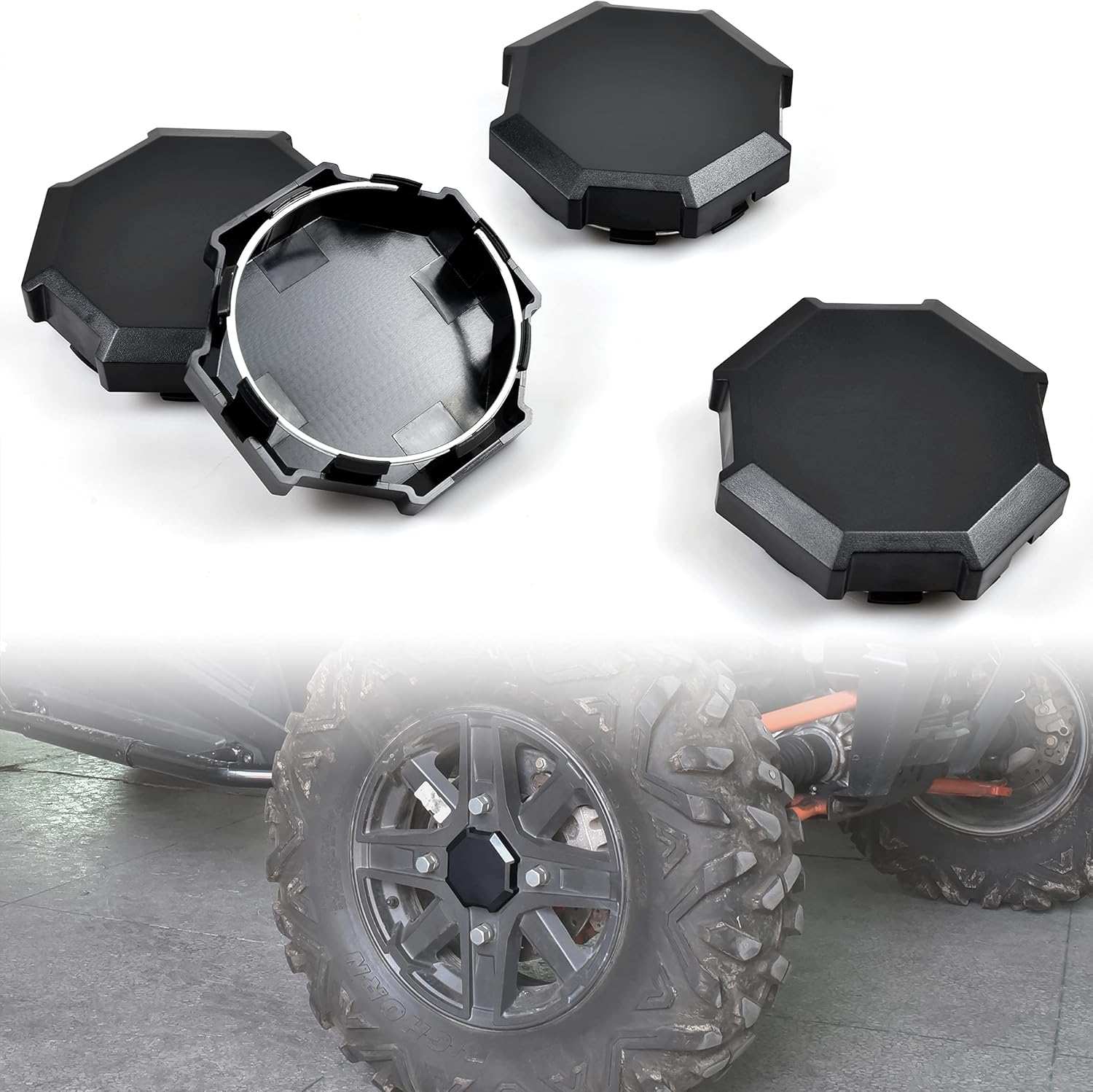 KATIMOTO Tire Wheel Hub Cap Center Cover for Polaris RZR