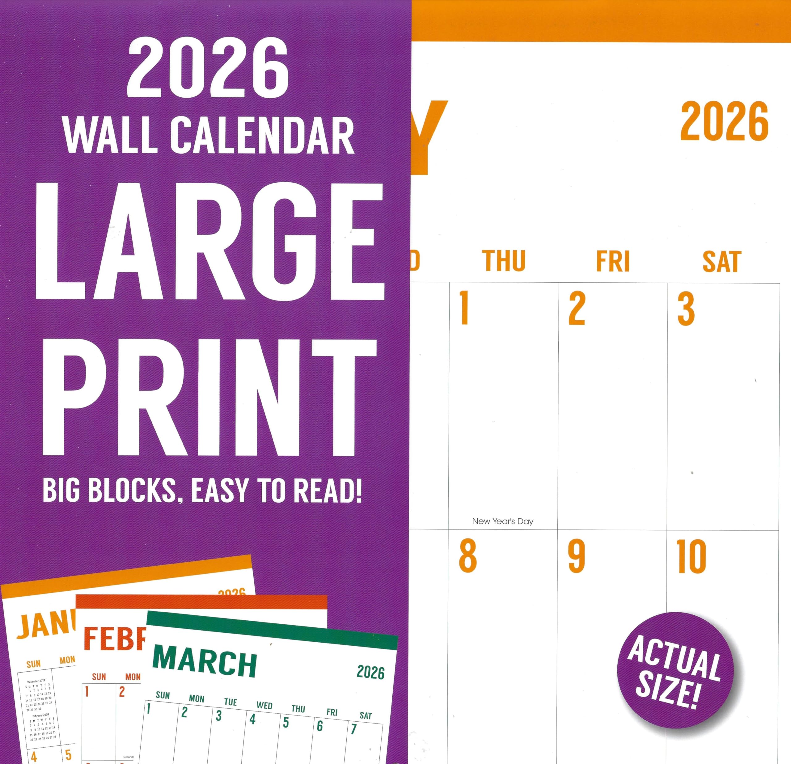 Bachmann Press Large Print Calendar