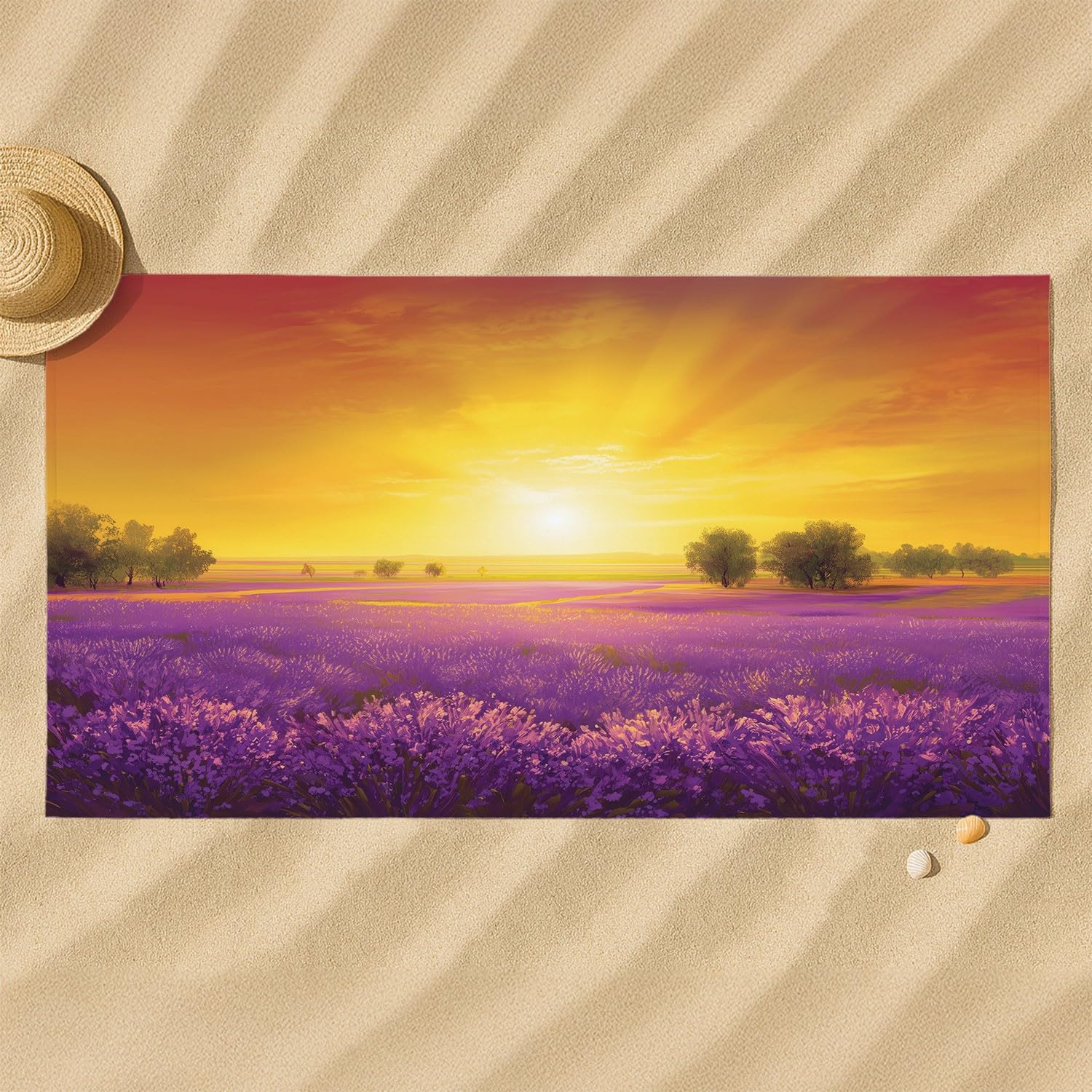 Générique Drap de Plage Anti Sable Sechage Rapide 180 cm x 90 cm Fantaisie Calme Serviette de Plage Microfibre Vintage Mystique Élégant Exquis Animaux Lapin Absorbante Super Couverture de Plage