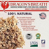 Vista 7 de Foghat - Ahumador de virutas de madera para ahumar, ahumador de cóctel, aliento de dragones, naranja, virutas de madera natural, cócteles ahumados