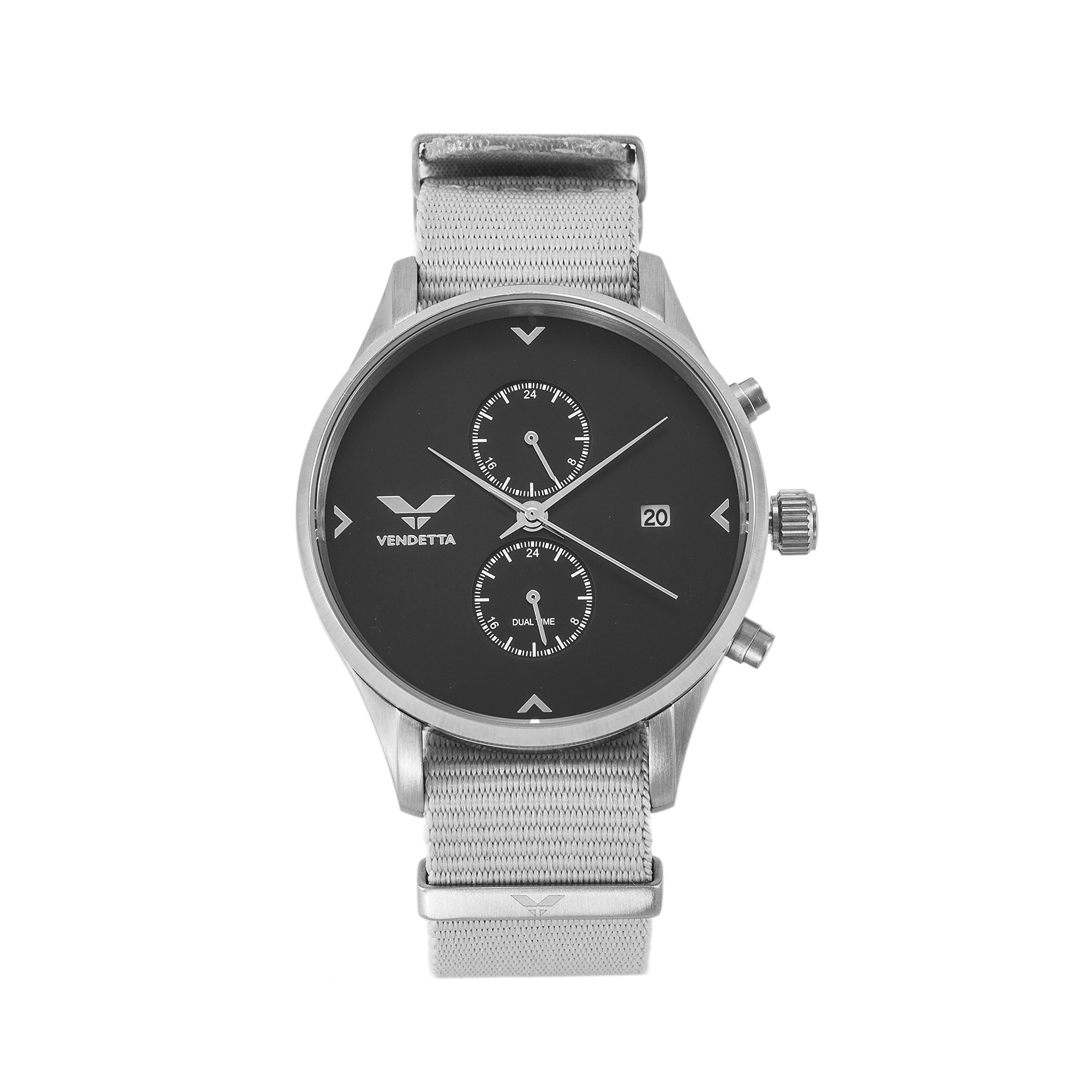 VENDETTA Unisex Adult Analogue Classic Quartz Watch with Nylon Strap VE2049