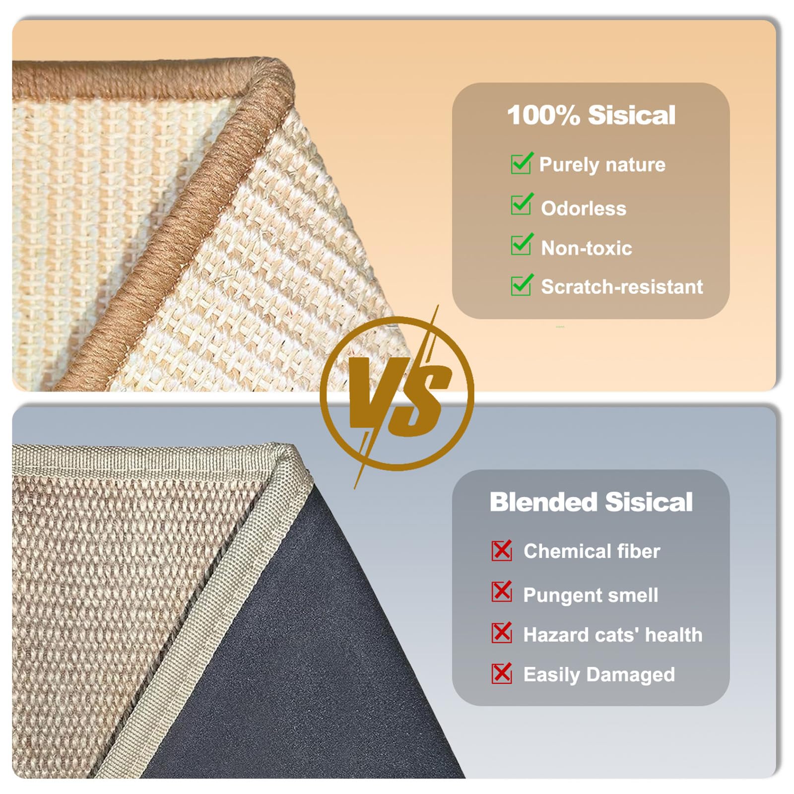 HLSM KJ - Rascador de sisal para gatos, almohadilla rascadora de sisal Natu, bola de juguete interactiva de madera para gatos, bola de hierba gatera, para perseguir gatos, caza, rompecabezas de