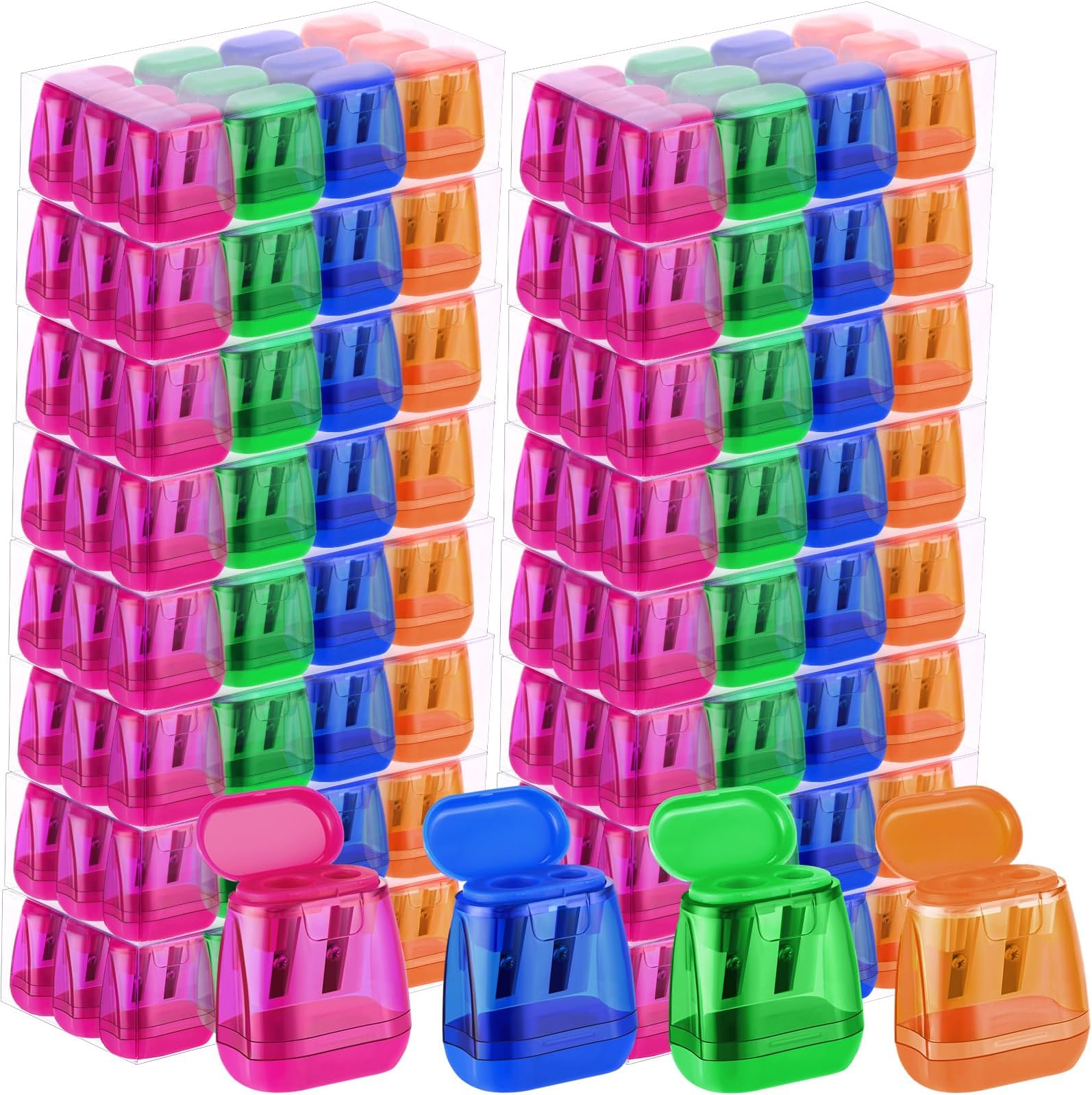 Gueevin 192 Pcs Pencil Sharpeners Bulk Manual Pencil