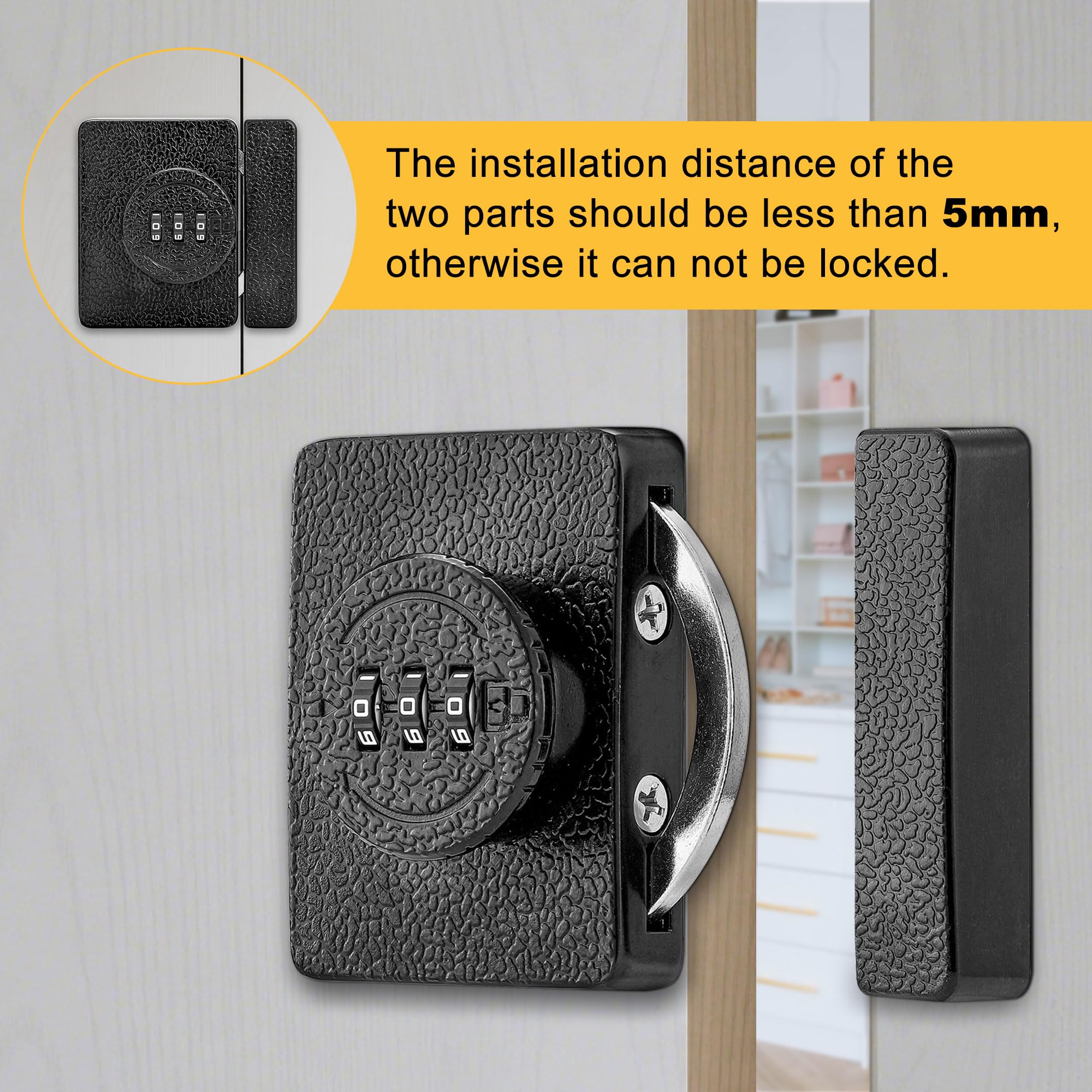 2 Pack Combination Cabinet Hasp Locks - Image 2