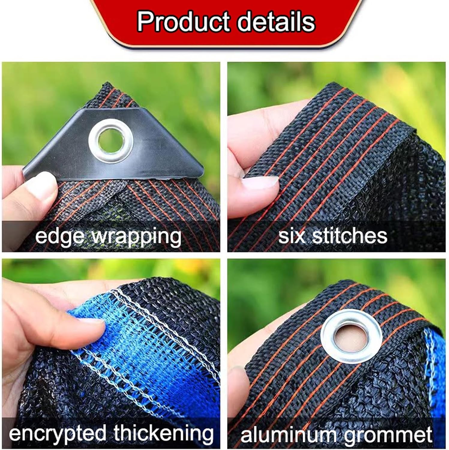 96% UV Blocking Sun Shade Cloth, 9x14 FT Outdoor Mesh Tarp with Grommets for Garden, Patio, Greenhouse & Car Windshield Protection (90% Shade Rate)
