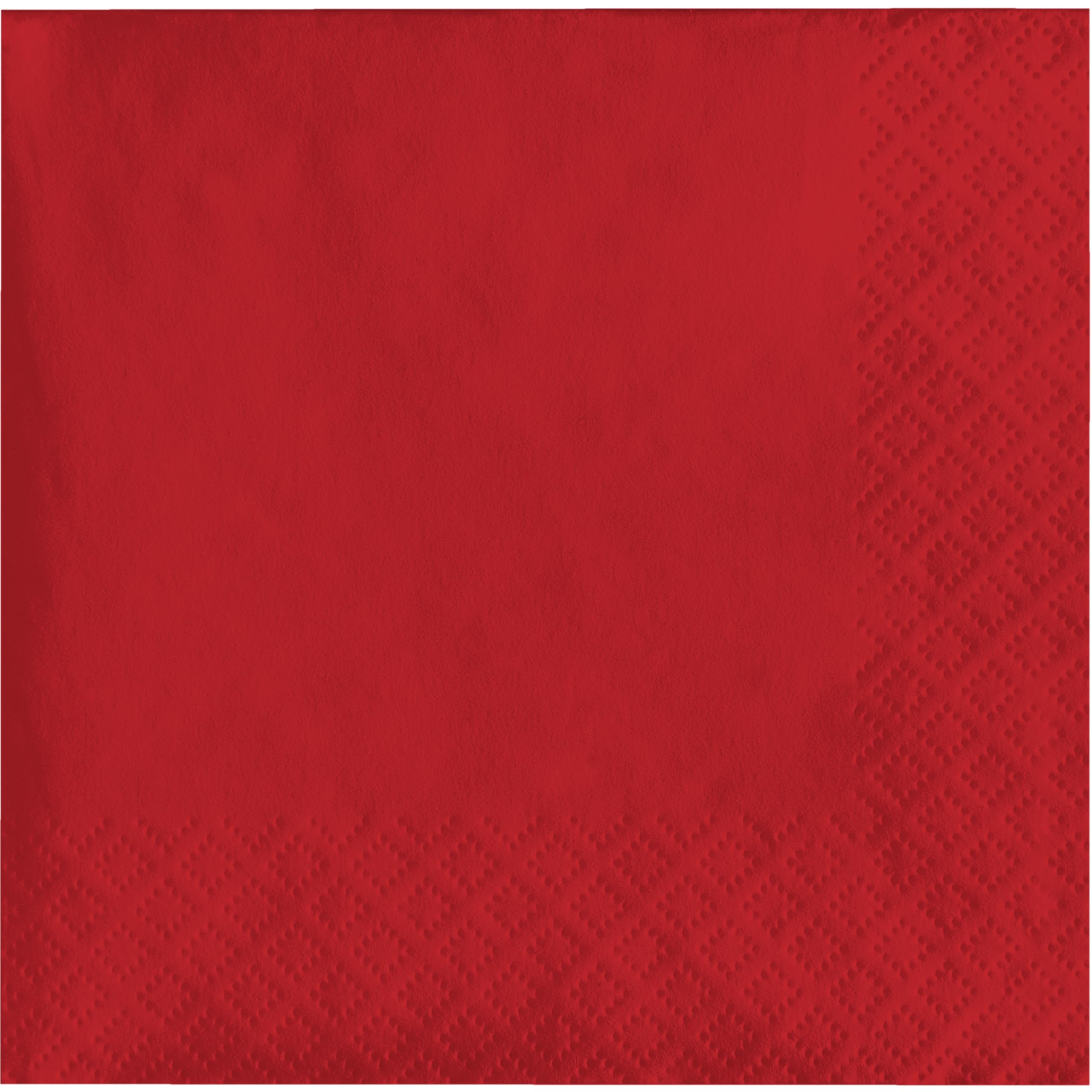 Creative Converting 200-Count Touch of Color Paper Beverage Napkins, Classic Red