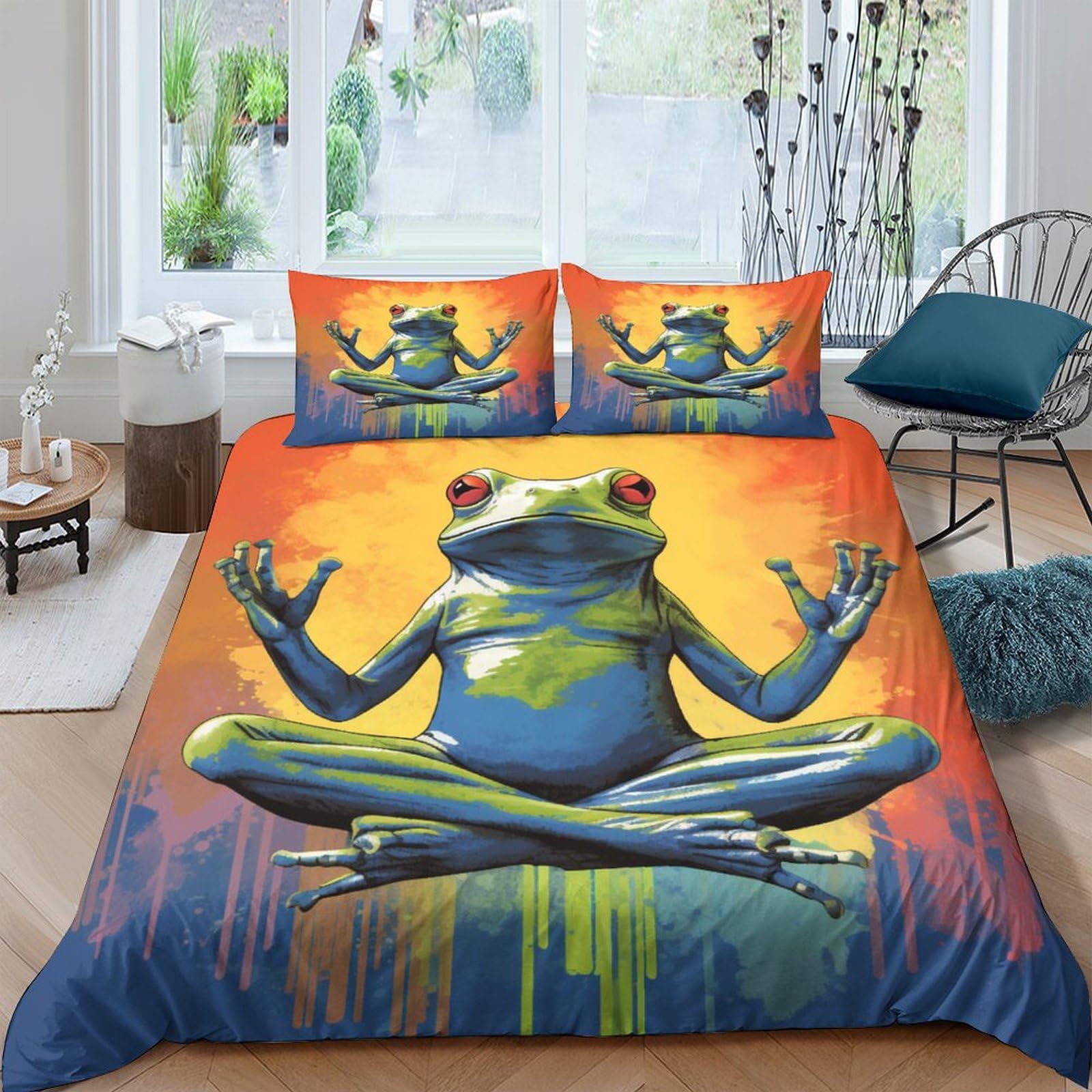 Housse de couette grenouille invitation au voyage intérieur zen