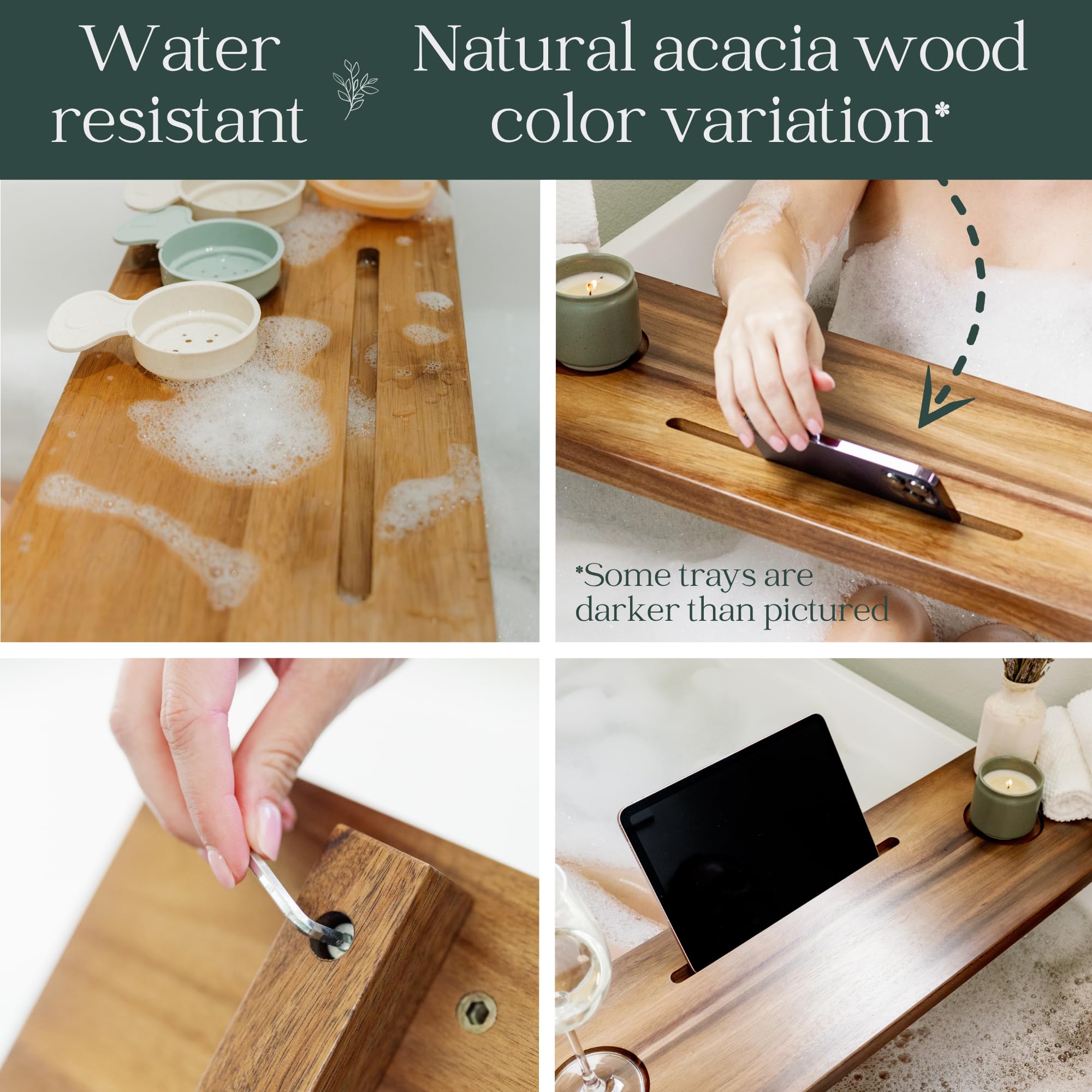 Hout Blad 100x60 Massief Acacia | Laatste Stuk! - Badkamer