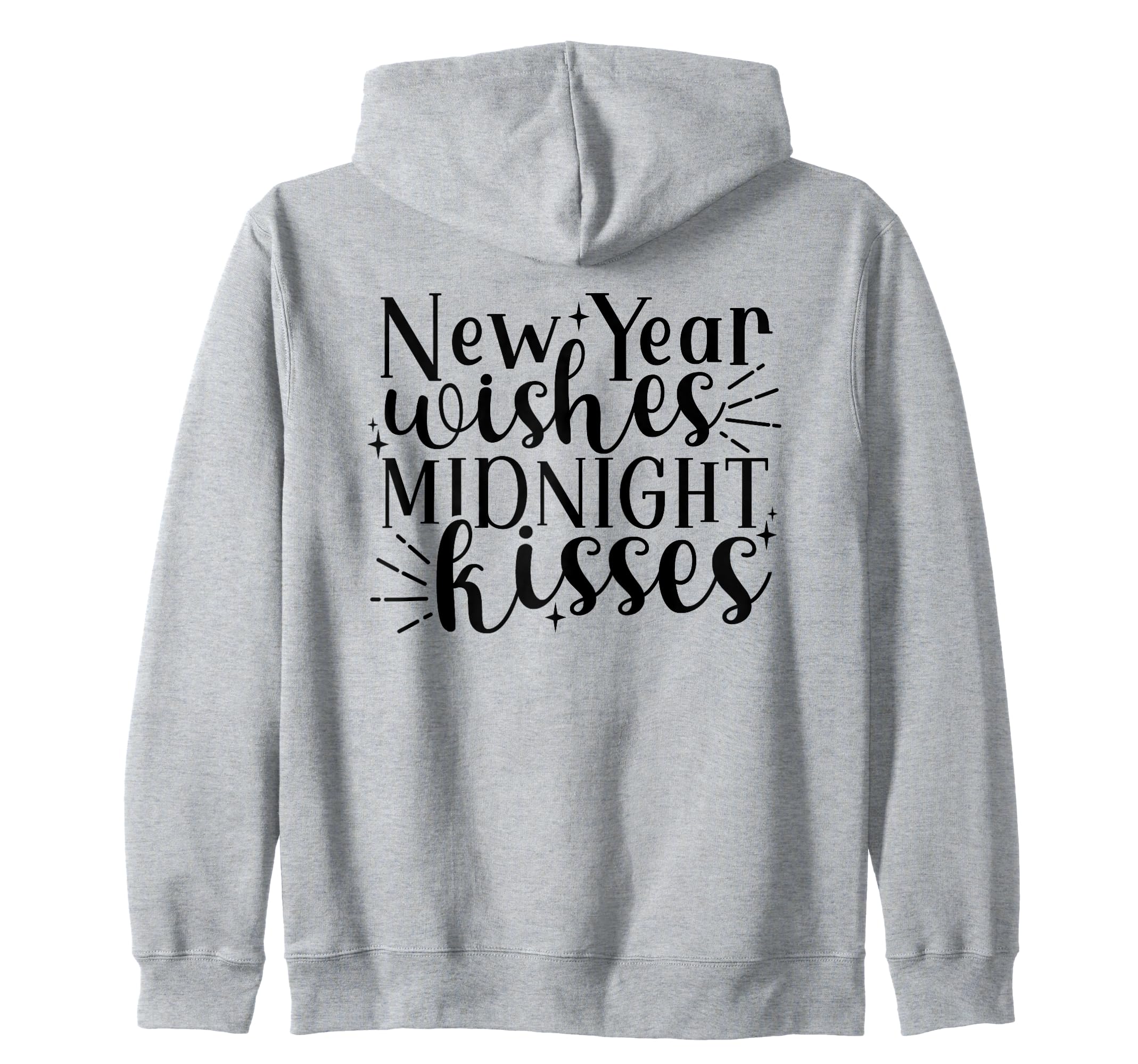 New Year Wishes Midnight Kisses New Years Party Design Zip Hoodie