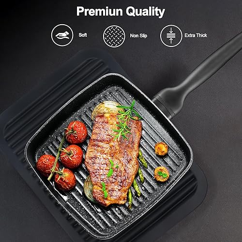 Miniatura 3 de Coomin Salvamanteles de silicona para platos calientes, 2 alfombrillas resistentes al calor para encimeras, almohadillas calientes antideslizantes