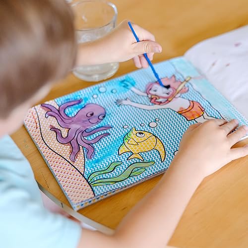 Miniatura 2 de Melissa  Doug My First Paint With Water - Almohadilla de arte para niños con pincel piratas espacio construcción y más