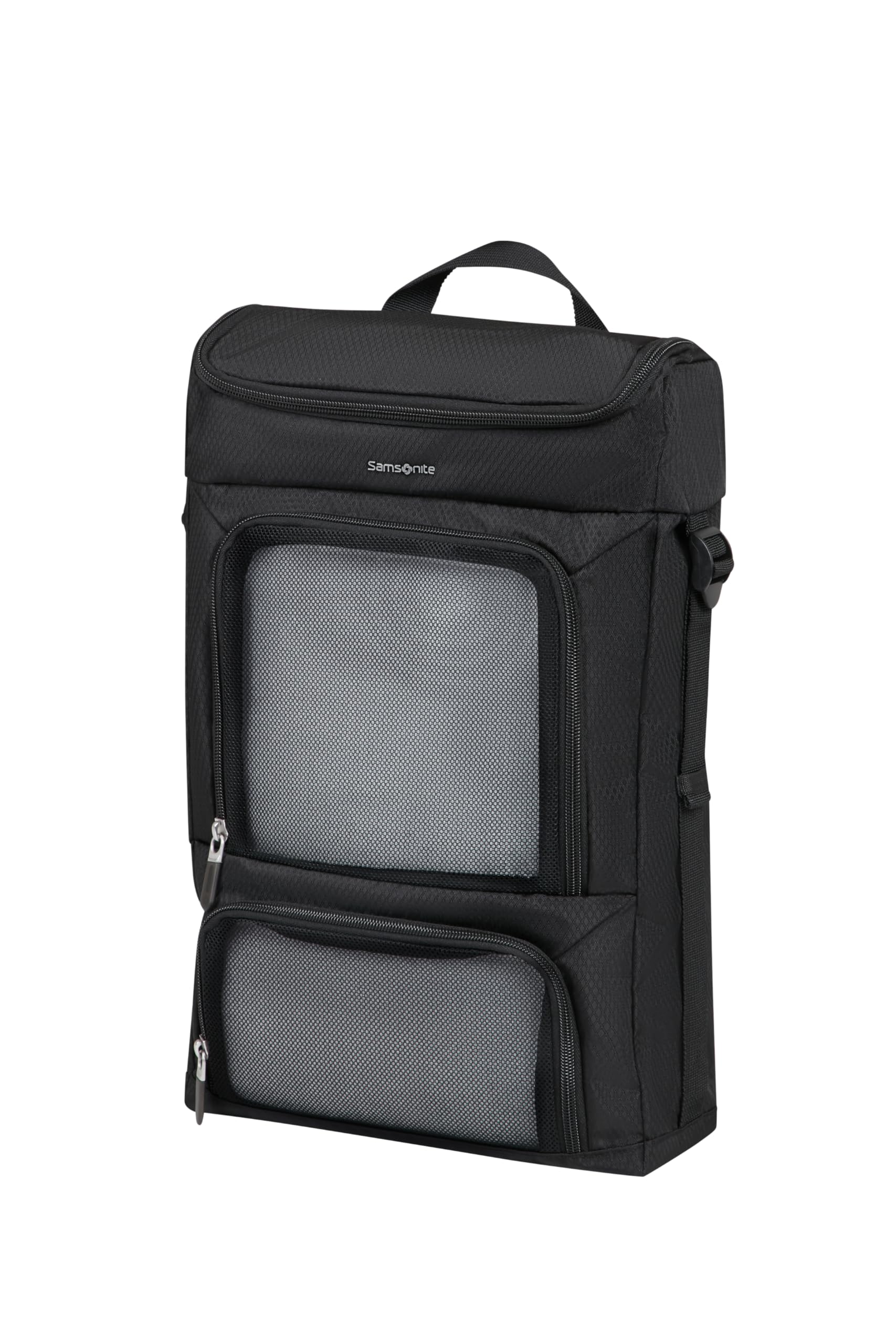 Samsonite TA Revolution - Travel Organiser Packing Cube - Double-Sided Packing Cube with Hook & Handle, Clothes Organiser for Suitcases & Backpack, Black