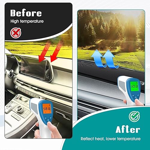 Miniatura 508 de FIILINES - Cubierta para tablero, accesorio para tablero de malla antideslizante, parasol sin reflejos y protector compatible con Toyota RAV4