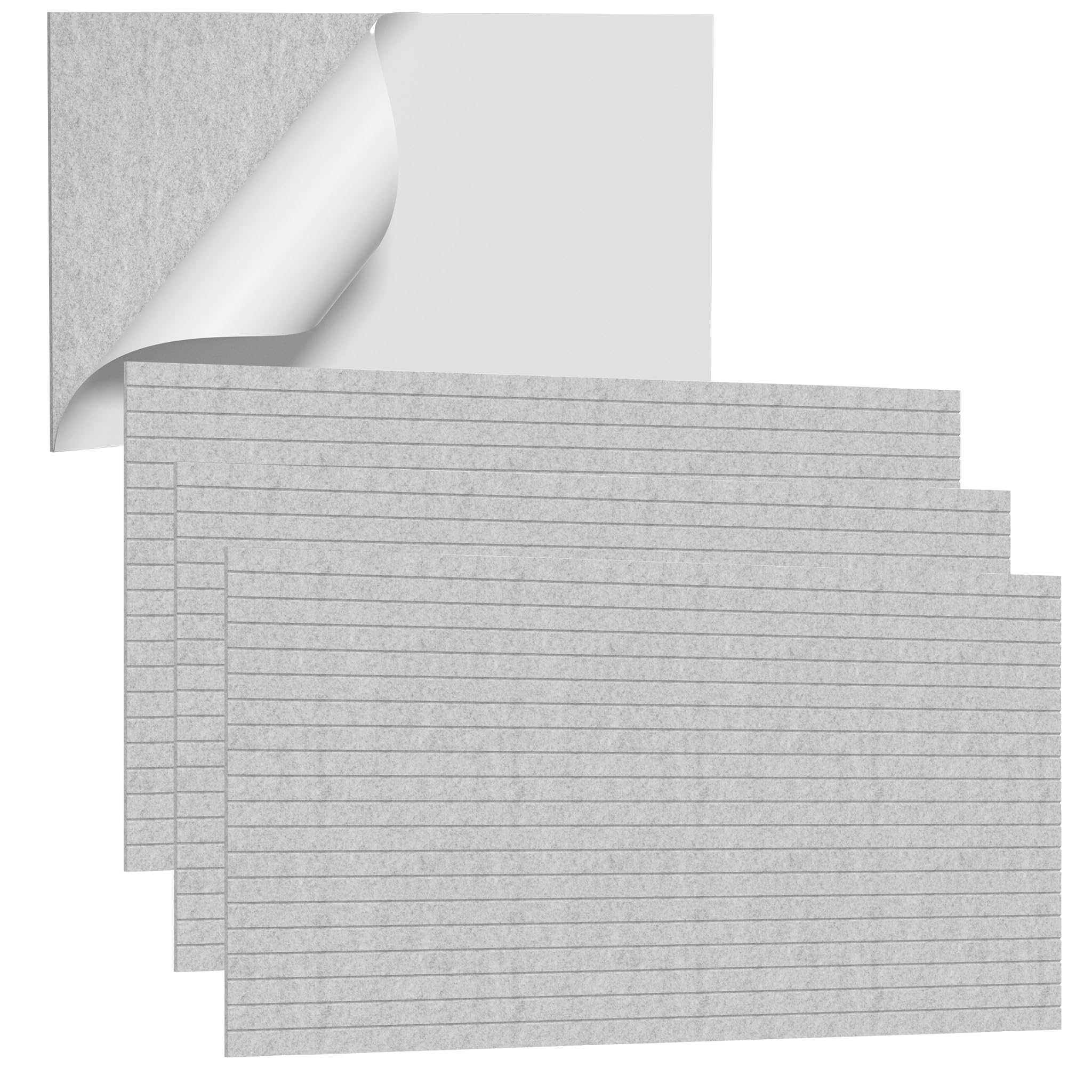 Samoprzylepne panele akustyczne, zestaw 4 sztuk, 120 x 60 cm, panele ścienne, izolacja akustyczna i izolacja akustyczna, z włókna poliestrowego, filcu 1200 g/m², do ściany i sufitu, biura