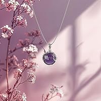 Vista 4 de 925 Sterling Silver Gemstone Necklaces for Women - Birthstone - Silver Pendant Necklaces - Statement Necklace Silver - Everyday Jewelry Silver