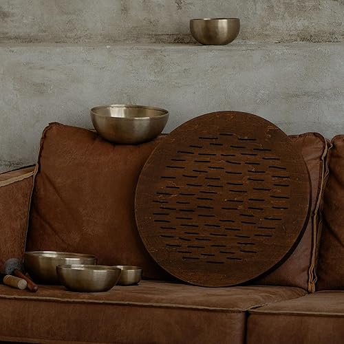 Miniatura 66 de Disco de cascada de 20 pulgadas meditativo de madera para baño de sonido relajante forma de géiser (sin bolsa)