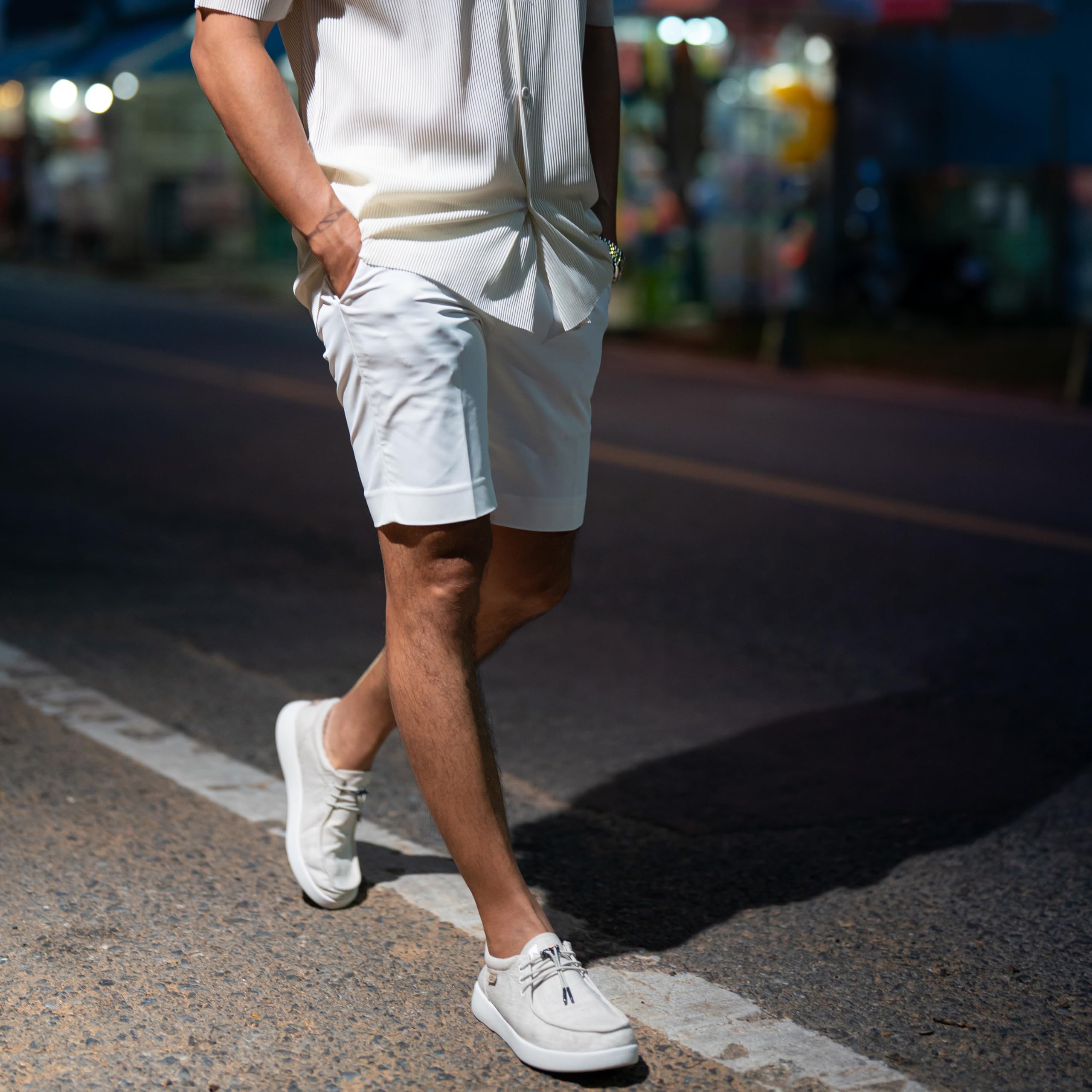 Kickback Haven Mocassins Slip‑on Style Sneakers pour Homme – Chaussures Décontractées en Toile, Lin ou Mesh Extensible avec Lacets Élastiques Ajustables – Confort Quotidien pour l’Été