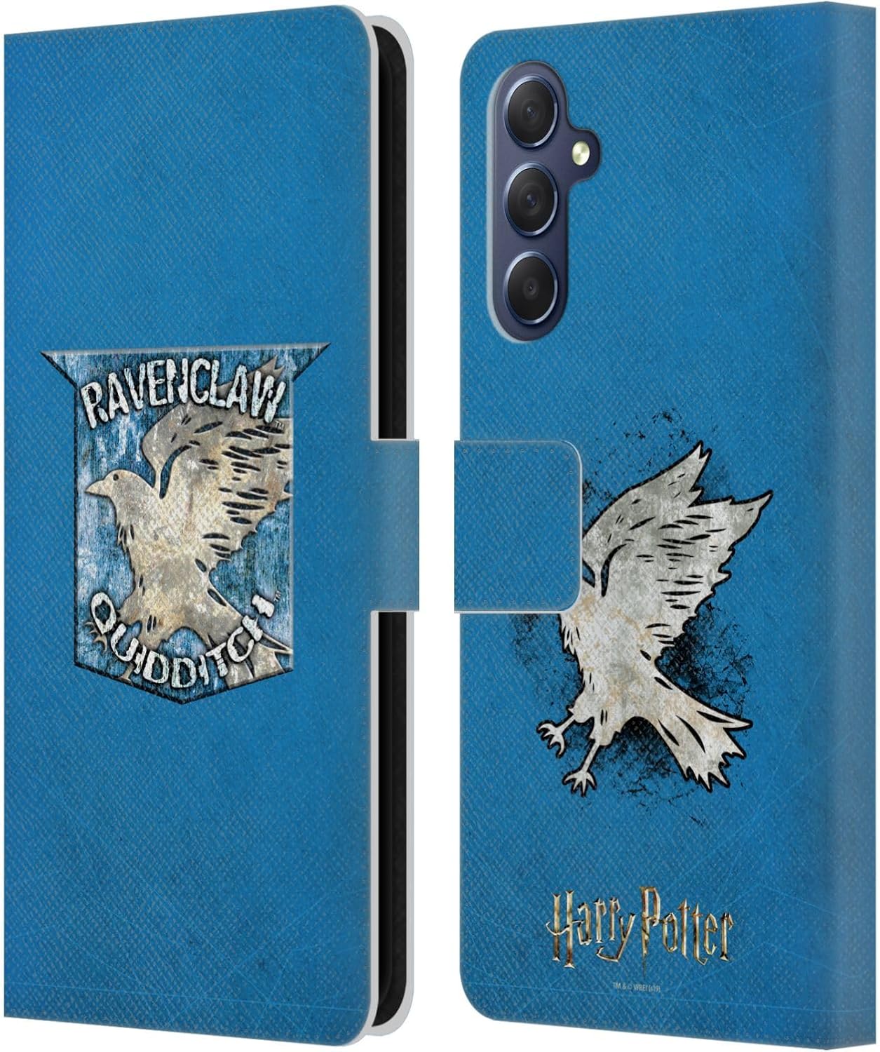 Head Case Designs Officially Licensed Harry Potter Ravenclaw Quidditch Badge Prisoner of Azkaban V Leather Wallet Case Compatible with Samsung Galaxy M54 5G
