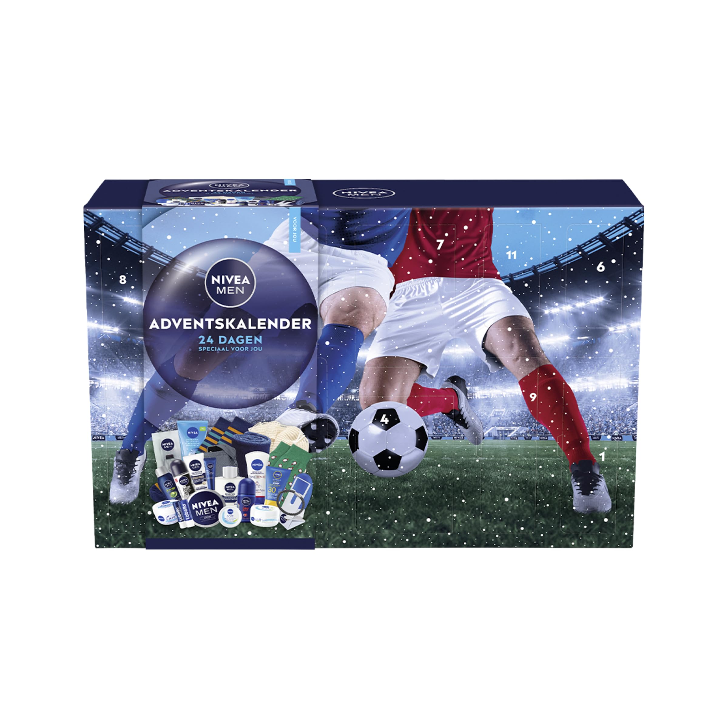 NIVEA Calendario de Adviento Hombres 2025 – Calendario de cuenta regresiva completo - Regalo de 24 productos – Regalo de San Valentín y Navidad