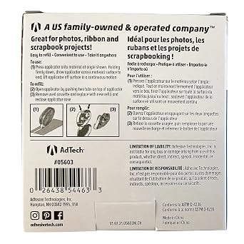 AdTech Permanent Glue Runner, 35 Yards (3-Pack) | Strong, Double-Sided Adhesive for Crafting, Scrapbooking & Office Use | Acid-Free, Reliable Bond