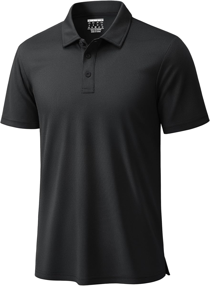 Men's Polo Shirts Short Sleeve Dry Fit Collared Golf Shirt