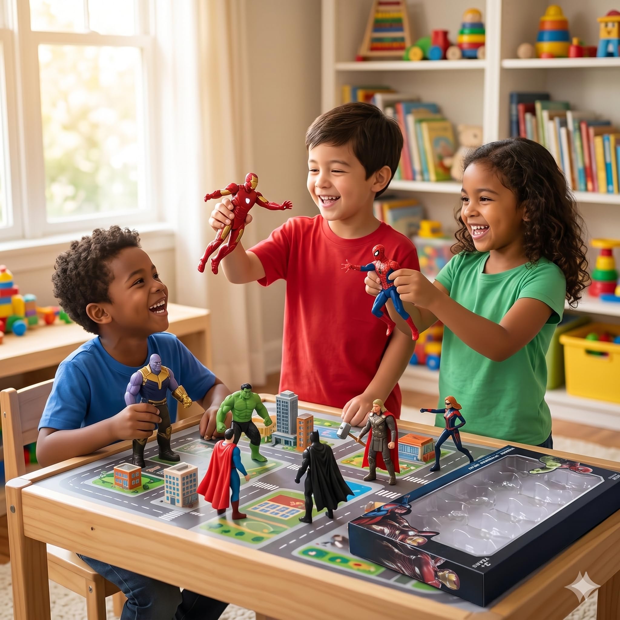 Superhero Action Figures Set for Kids (Pack of 10) - Collectible Toy Figures Kit with Accessories, for Boys and Girls, Ages 3+ — Amazon image 2