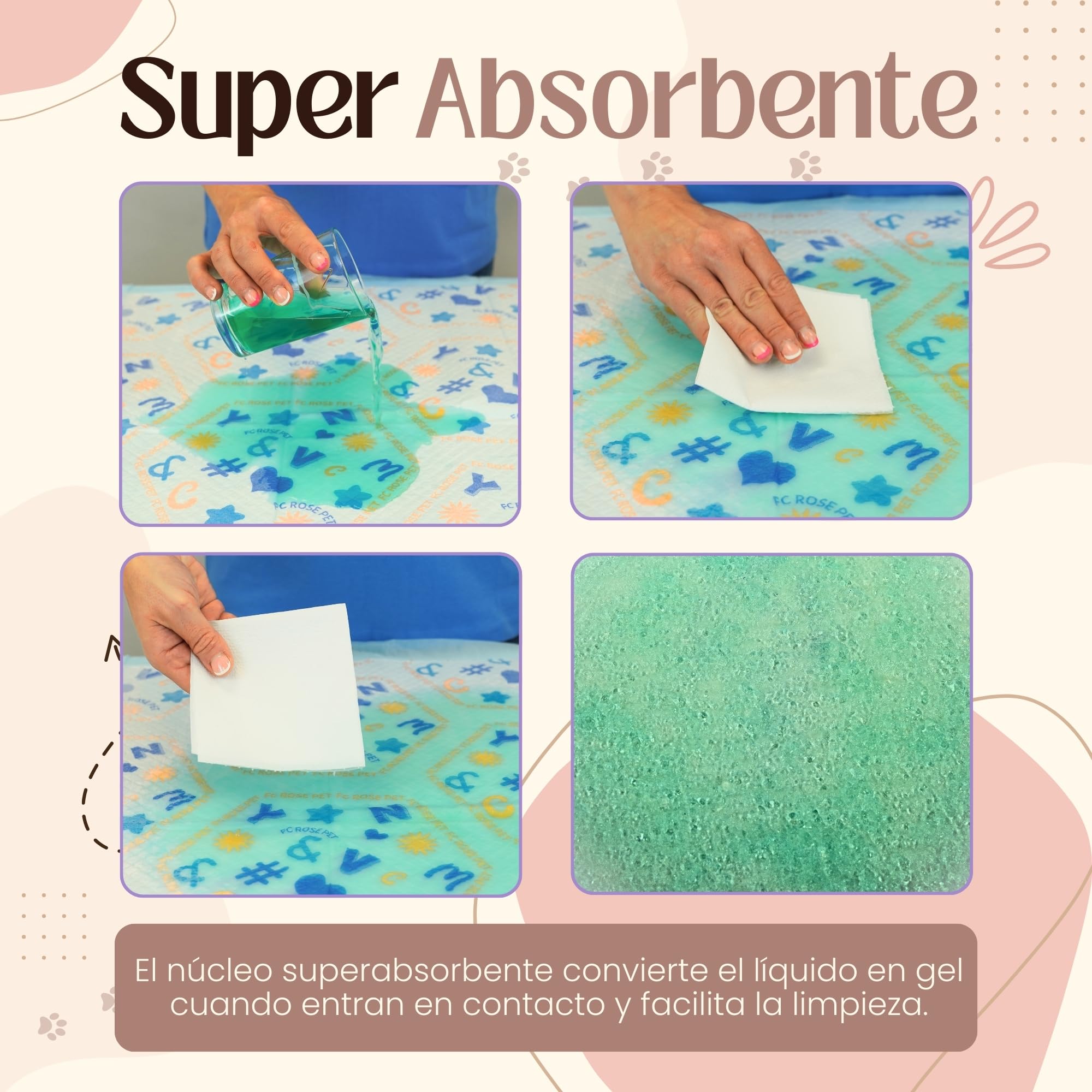 Empapadores Perros - Máxima Absorción (5 Capas) - Regalo 2 Rollos Bolsa de excrementos Biodegradable - 40 Unid. - Empapadores Perros 60x60 – Empapadores Bebe – Empapadores Cama Adultos