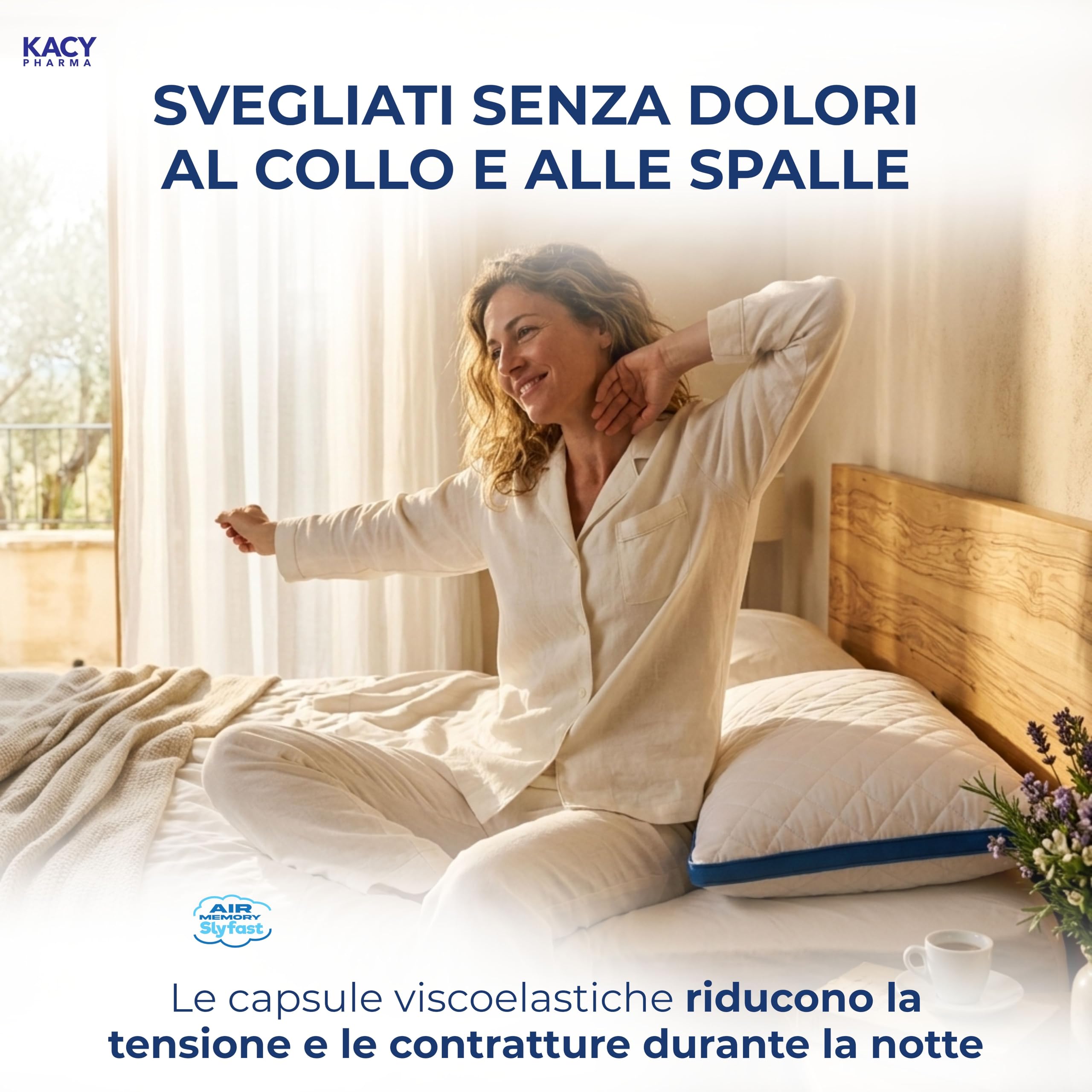 Cuscino Cervicale a Capsule Viscoelastico | Sostegno Ergonomico Collo e Spalle, Ventilazione, Ioni d'Argento Anti-Acaro, Cuscini Letto Certificati OEKO-TEX® [Da Farmacia] (2)