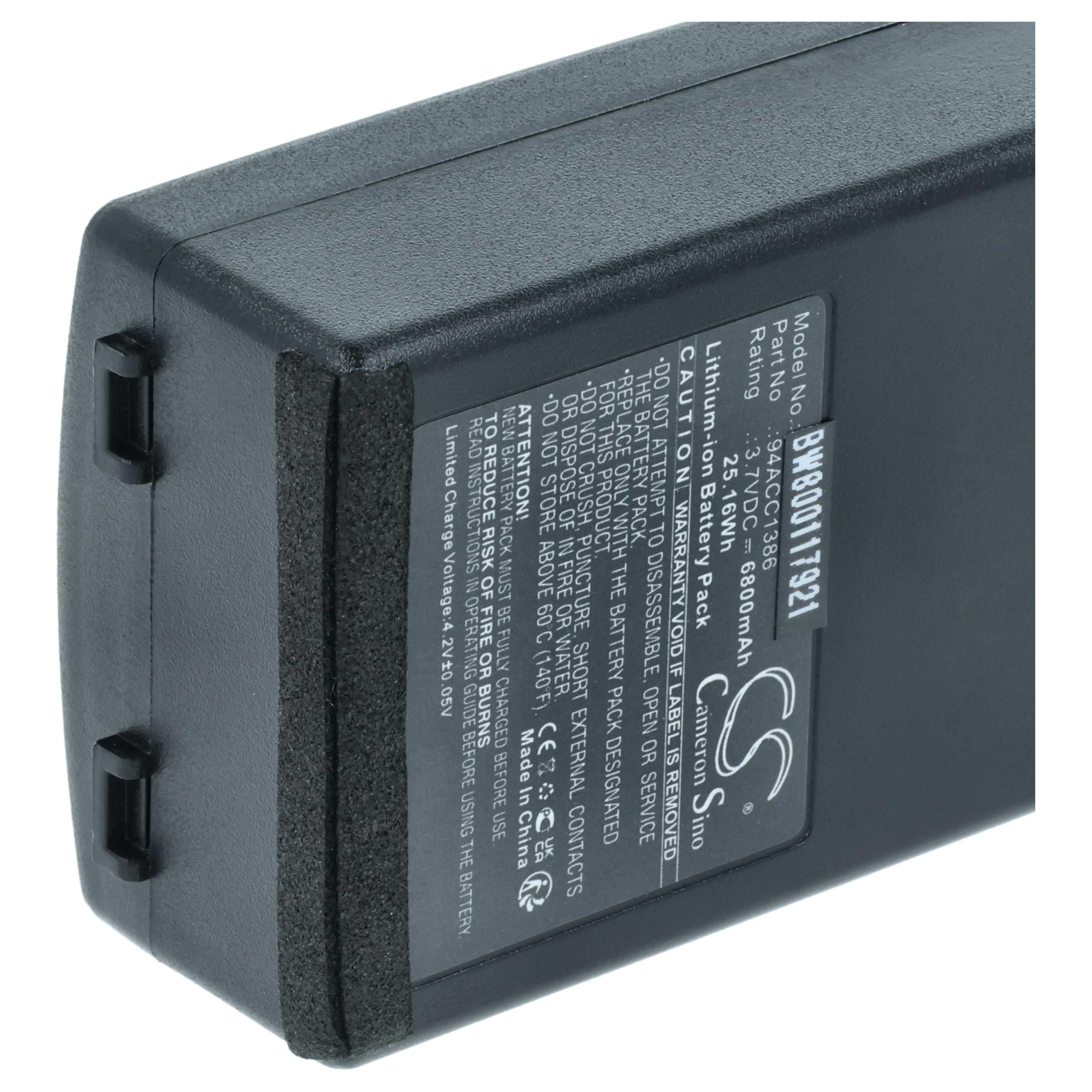 vhbw 2 x akumulator kompatybilny z Datalogic Falcon X3, Falcon X4, Falcon X3 Plus skaner kodów kreskowych POS (6800 mAh, 3,7 V, litowo-jonowy)